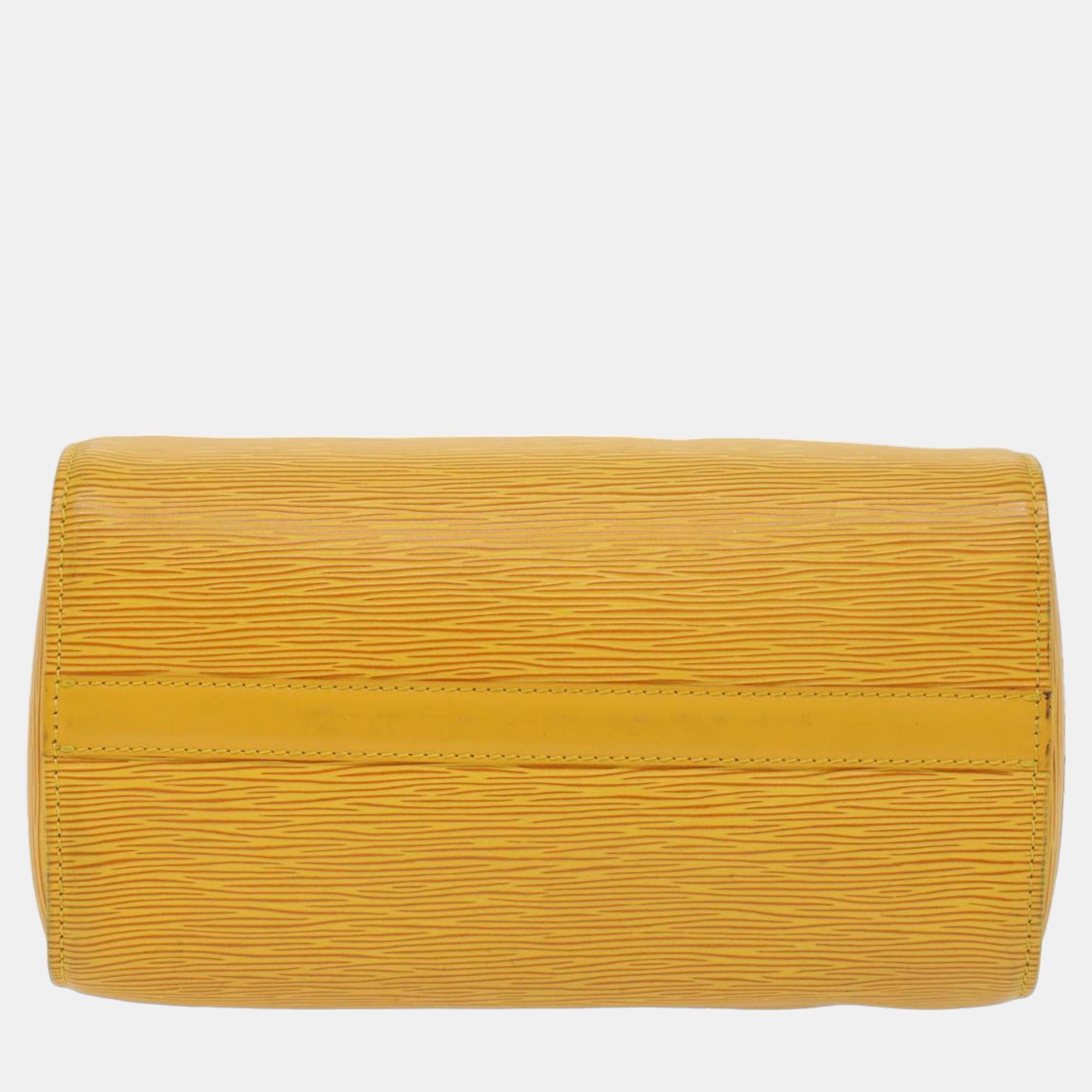 Louis Vuitton Yellow Epi Leather Speedy Bag