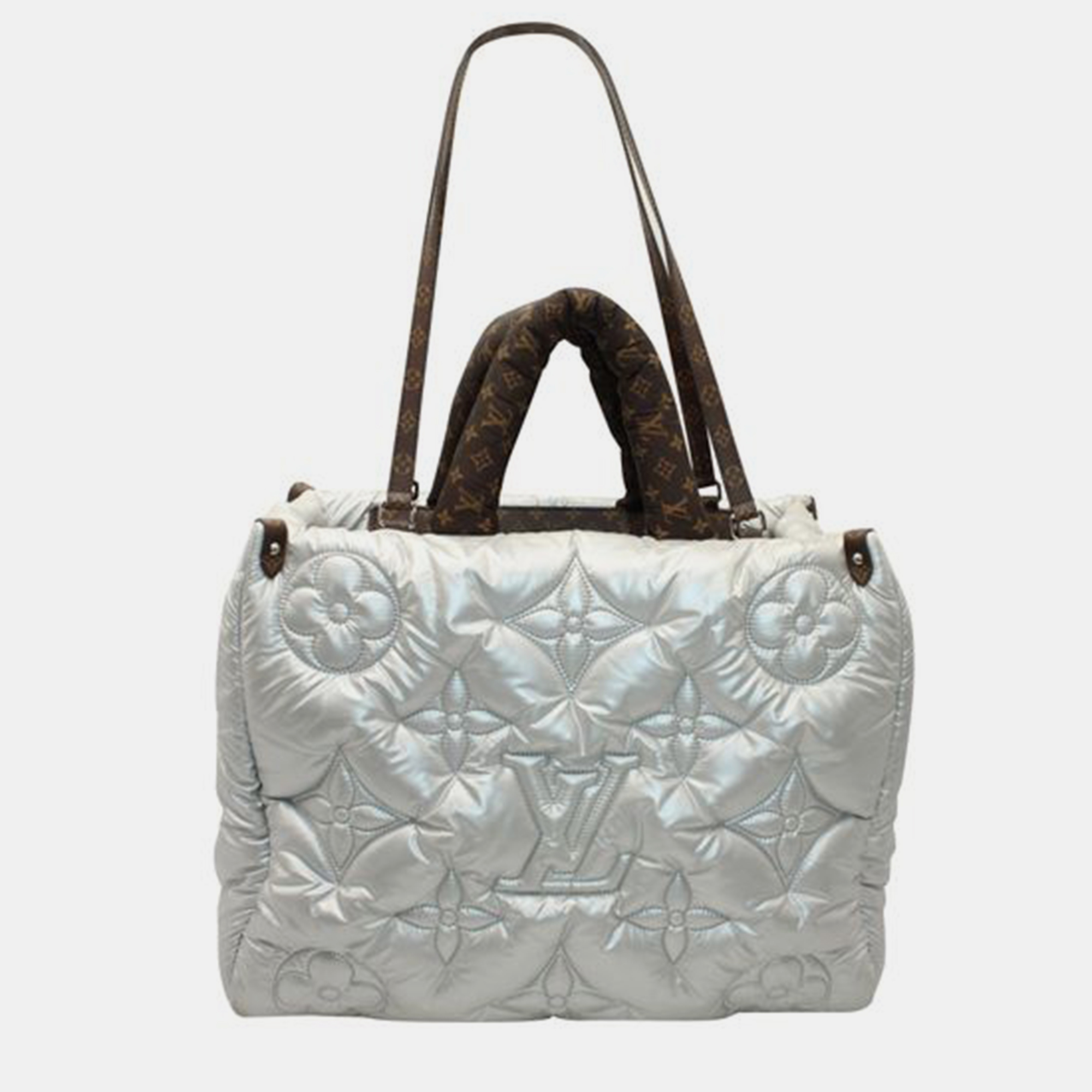 LOUIS VUITTON Silver Pillow OnTheGo GM Tote Bag SHOULDER BAGS
