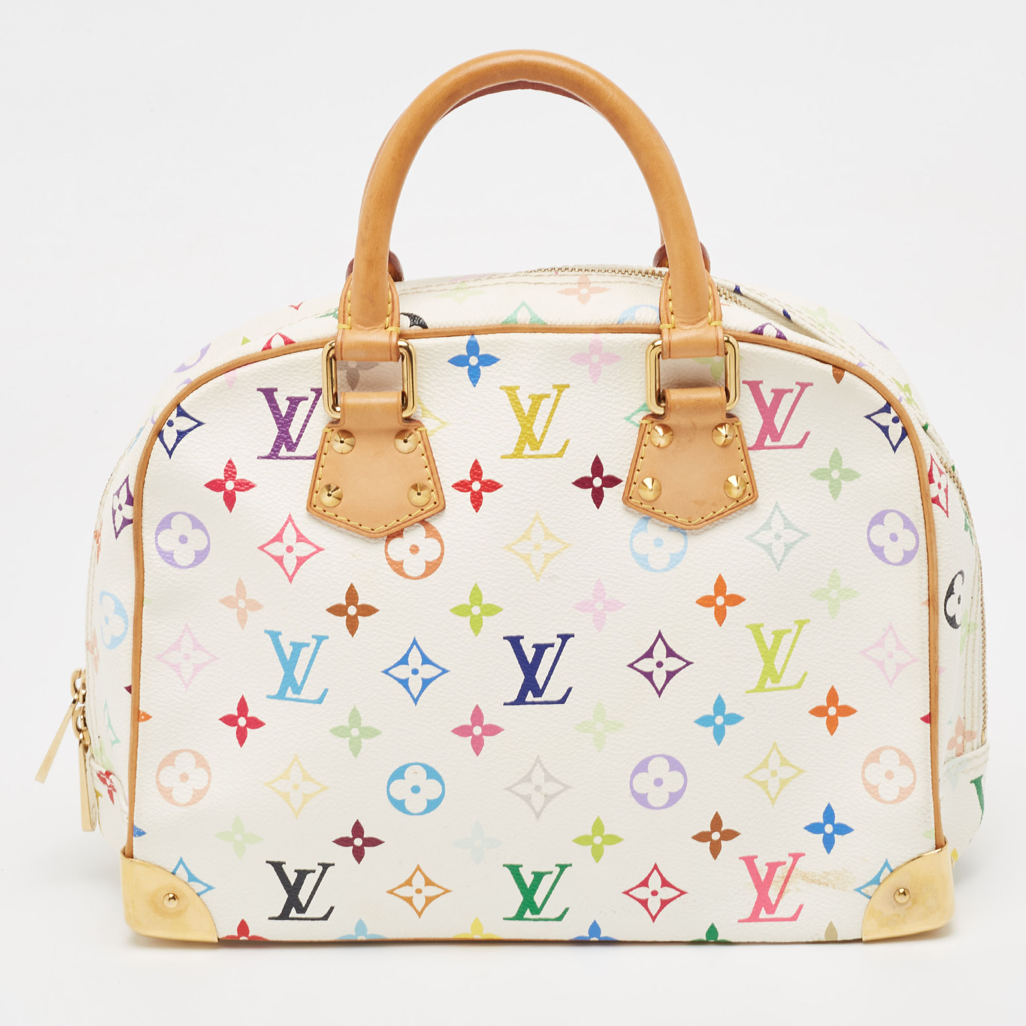 Louis Vuitton White/Multicolor Monogram Canvas Trouville Bag