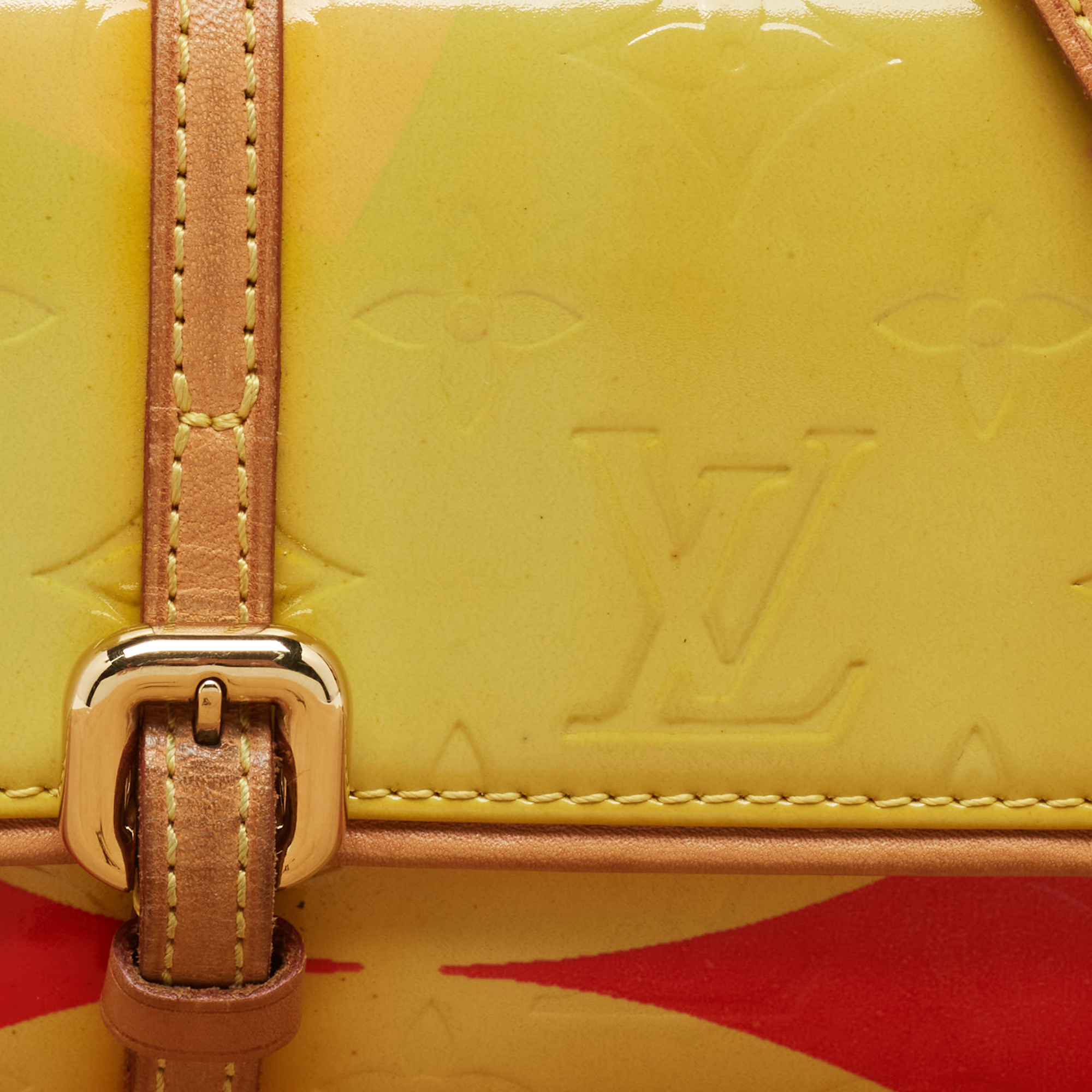 Louis Vuitton Multicolor Monogram Vernis Fleurs Pochette Bag