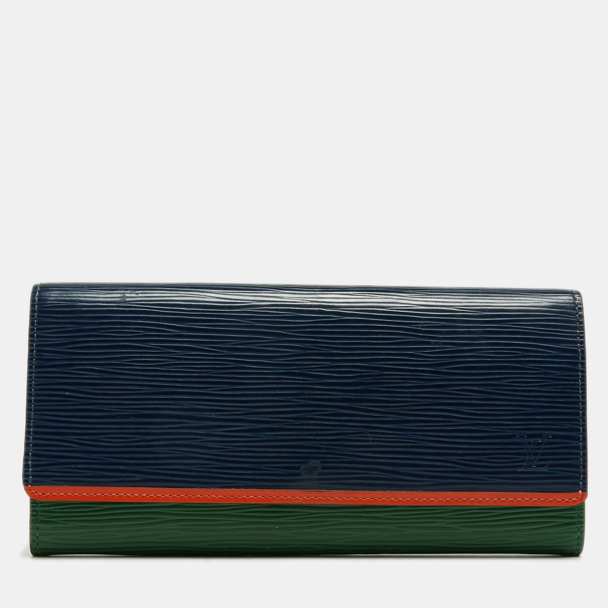 Louis vuitton tricolor epi leather flore wallet