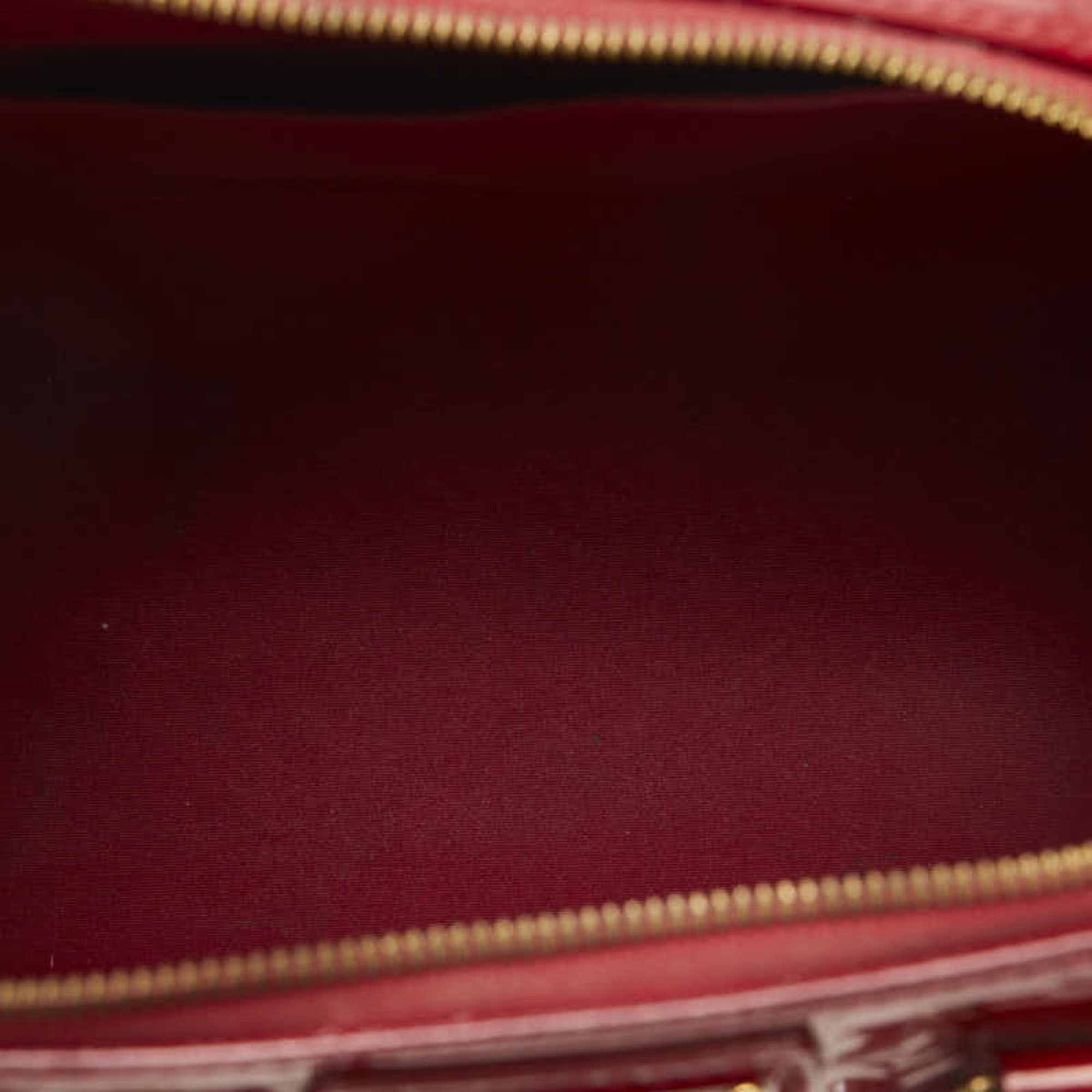 Louis Vuitton Red Leather Monogram Vernis Montana Satchel Bag