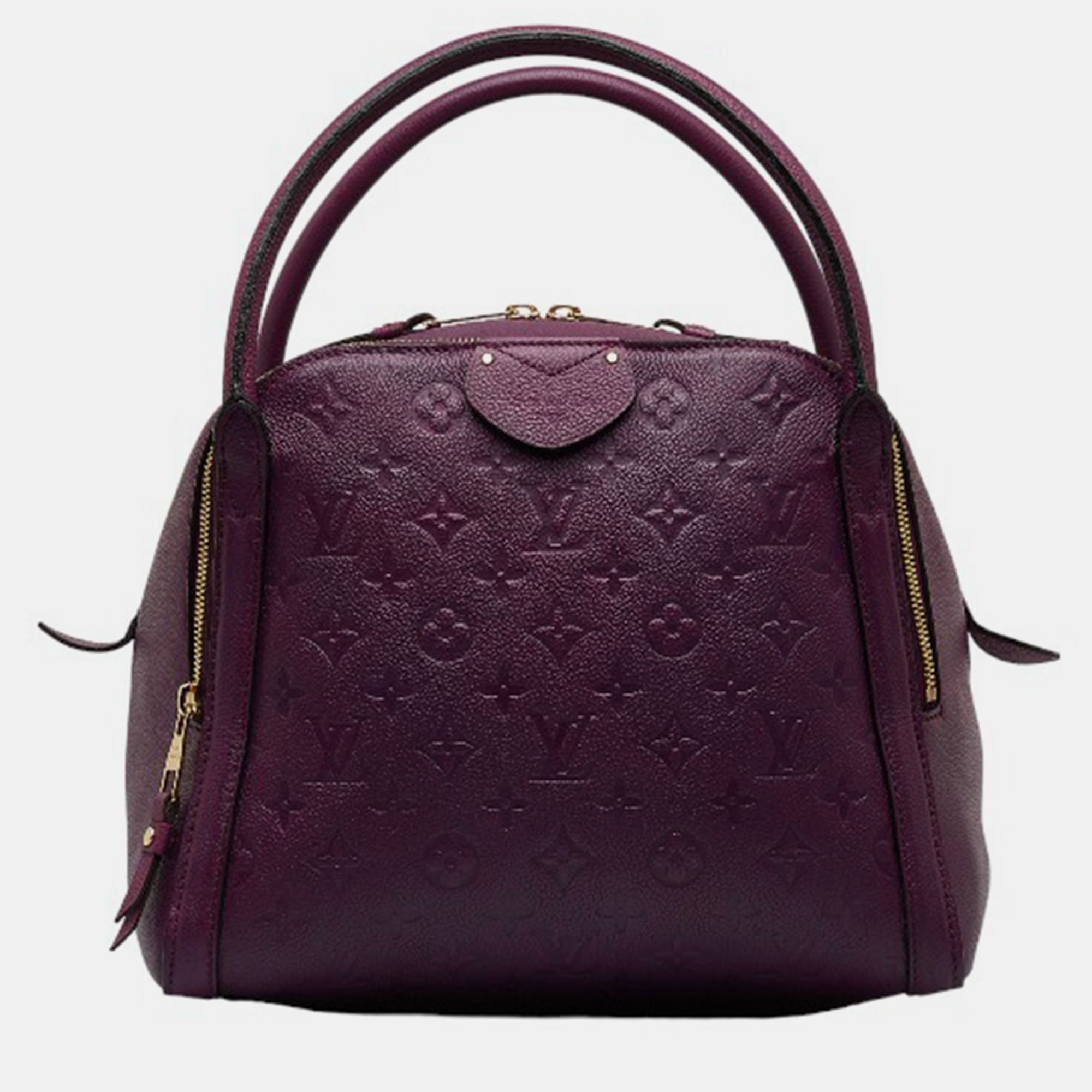 Louis Vuitton Purple Leather Monogram Empreinte Marais MM Shoulder Bag
