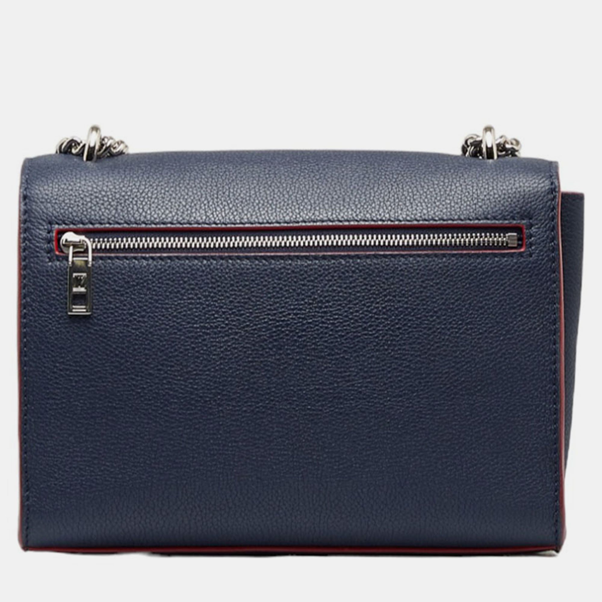 Louis Vuitton Blue Leather Mylockme BB Shoulder Bag