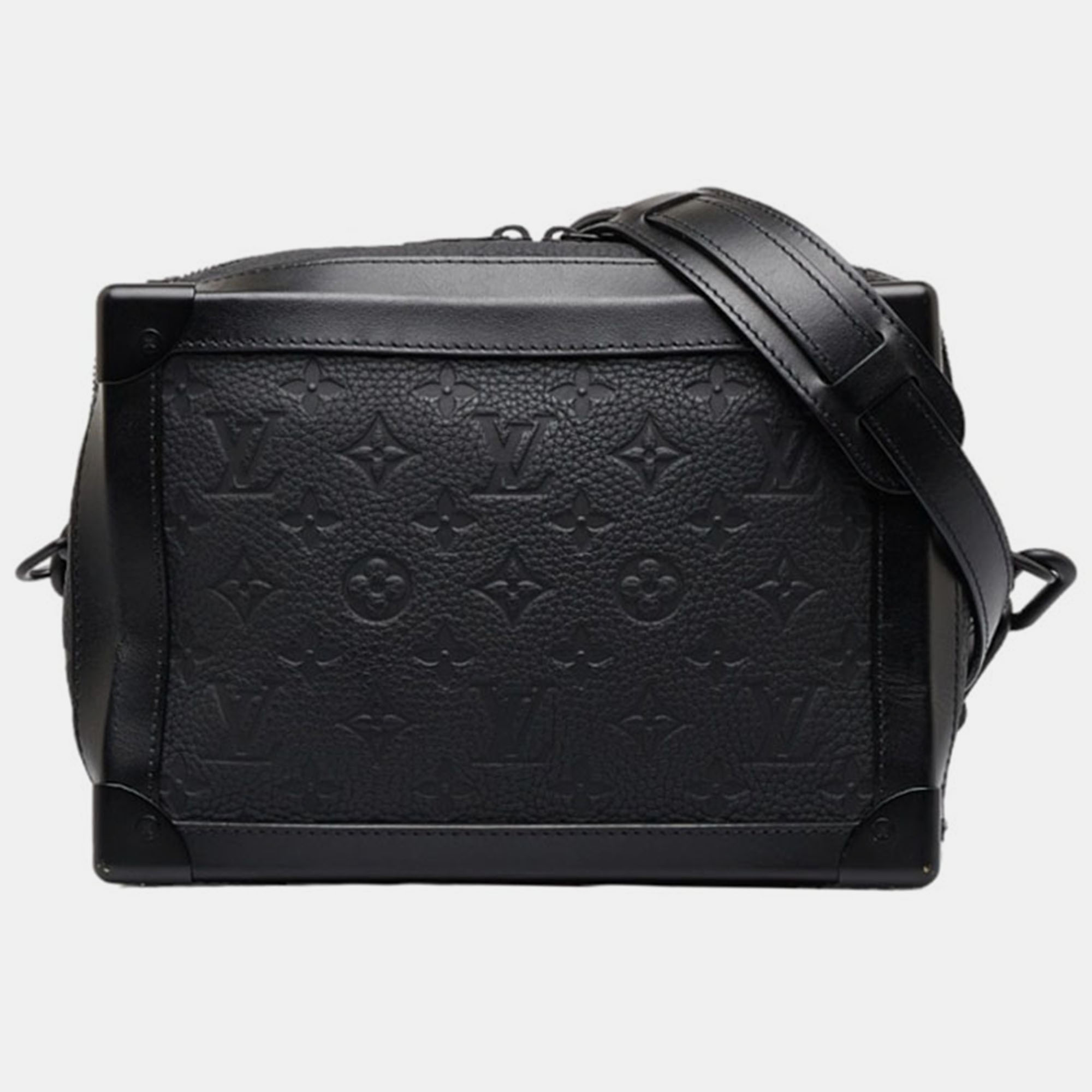 Louis Vuitton Black Monogram Taurillon Soft Trunk Bag