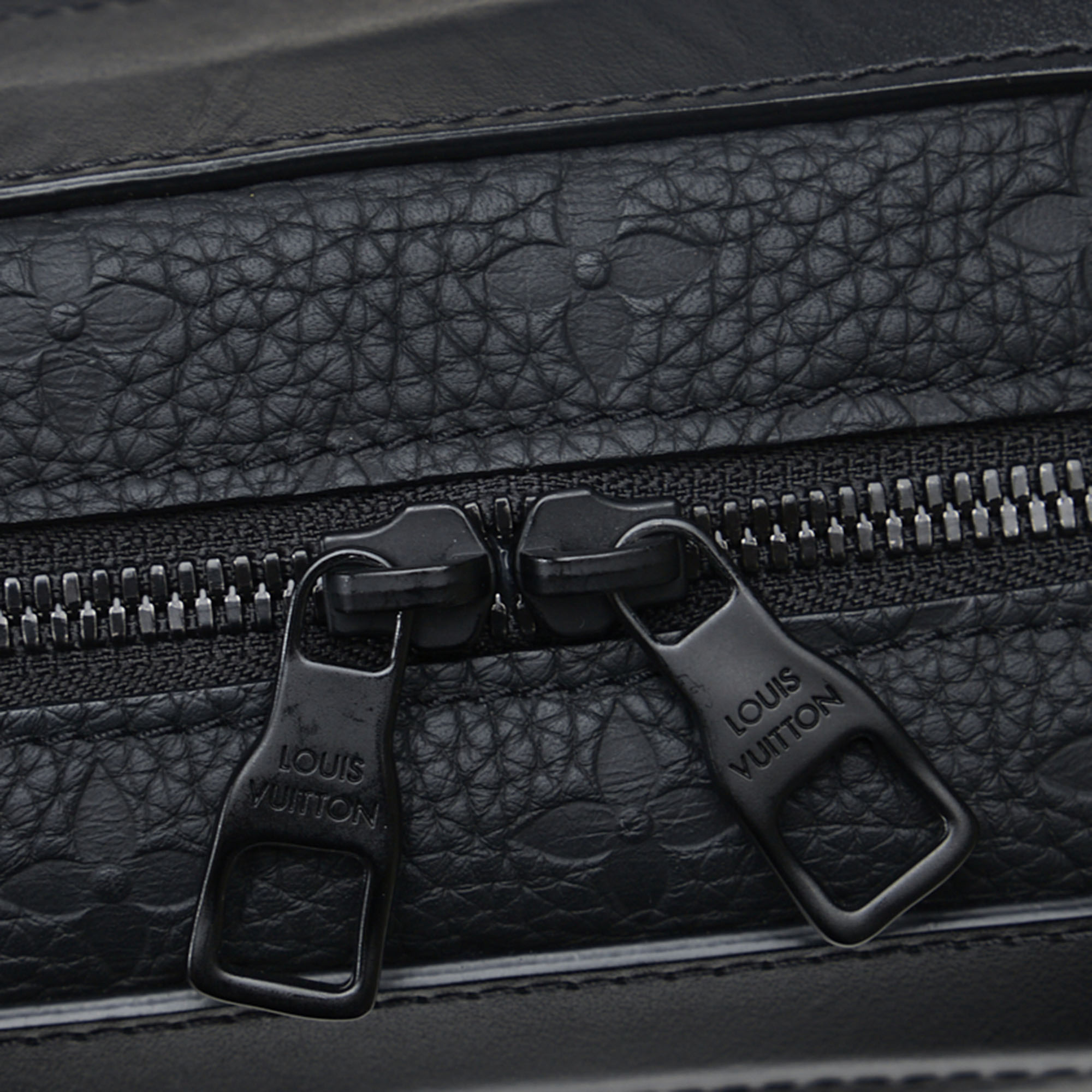 Louis Vuitton Black Monogram Taurillon Soft Trunk Bag