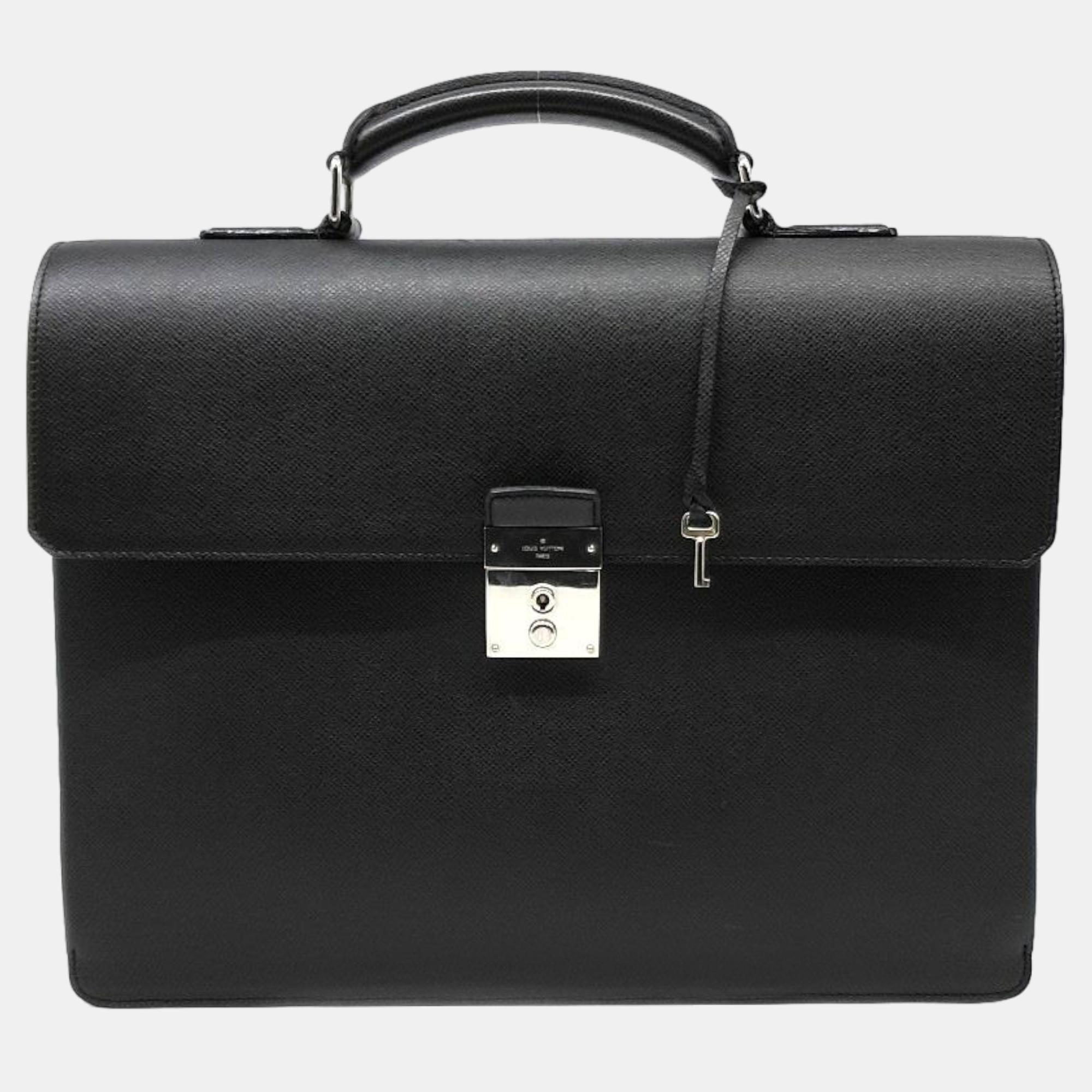 Louis vuitton black leather nomad neo robusto briefcase bag