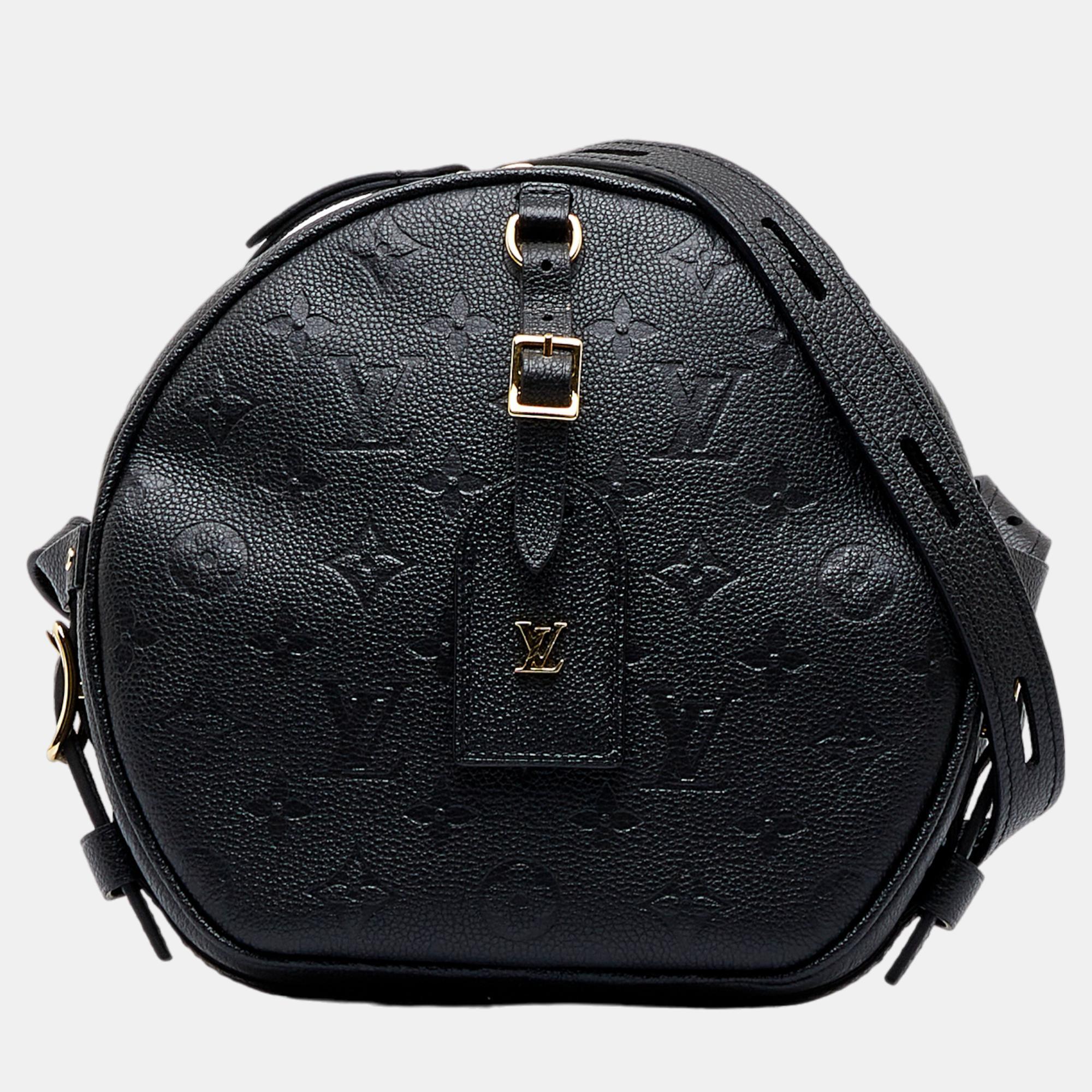 Louis Vuitton Black Monogram Empreinte Boite Chapeaux Souple MM