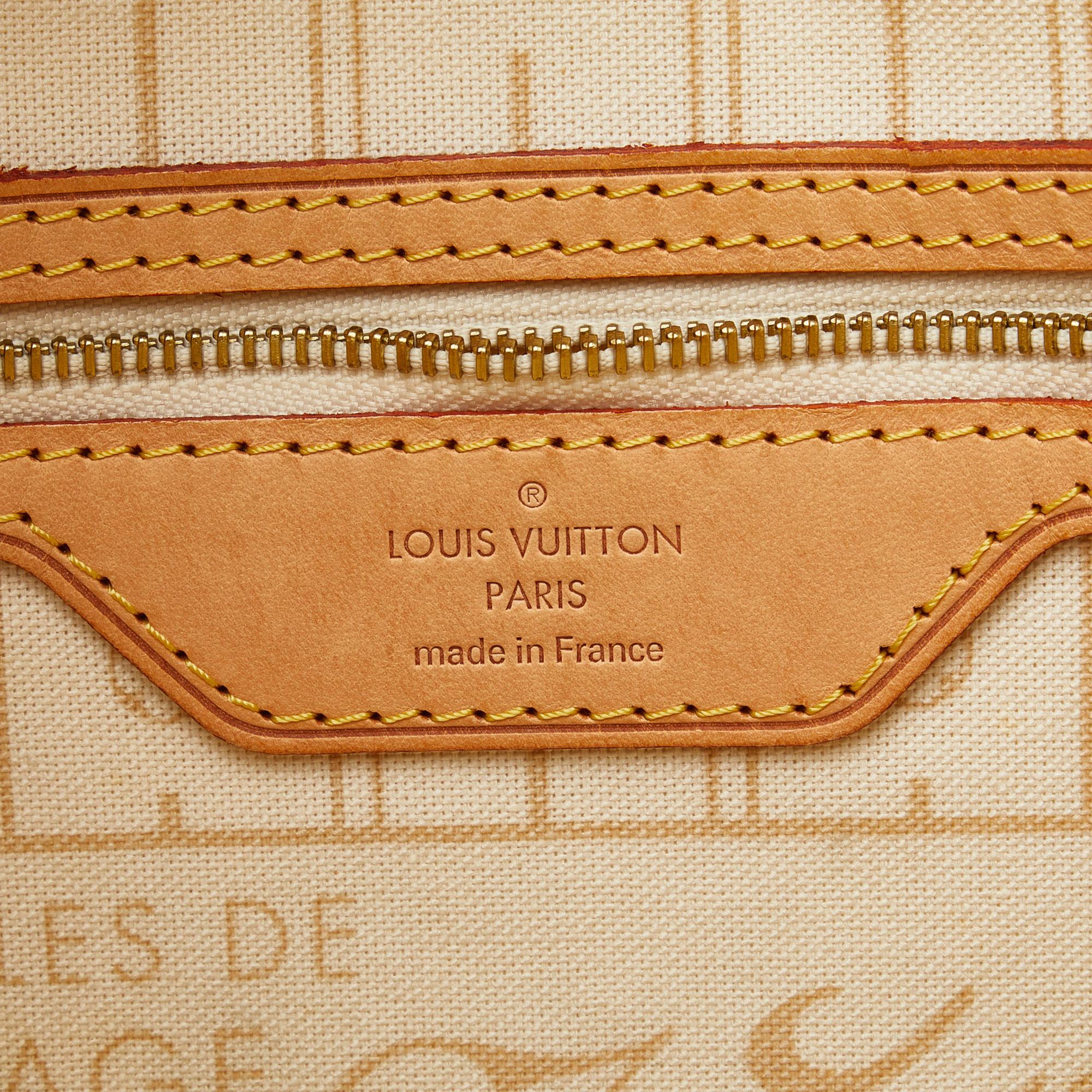 Louis Vuitton White Damier Azur Neverfull PM