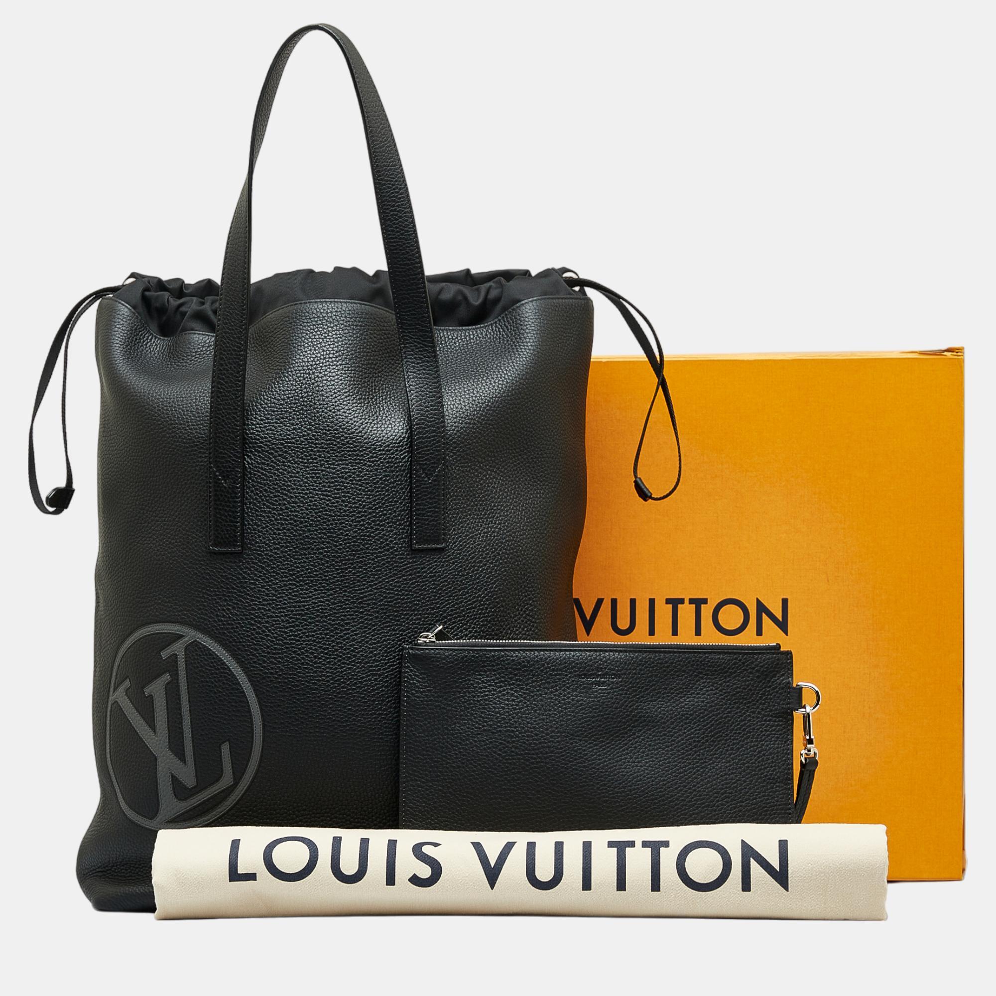 Louis Vuitton Black Taurillon Light Cabas