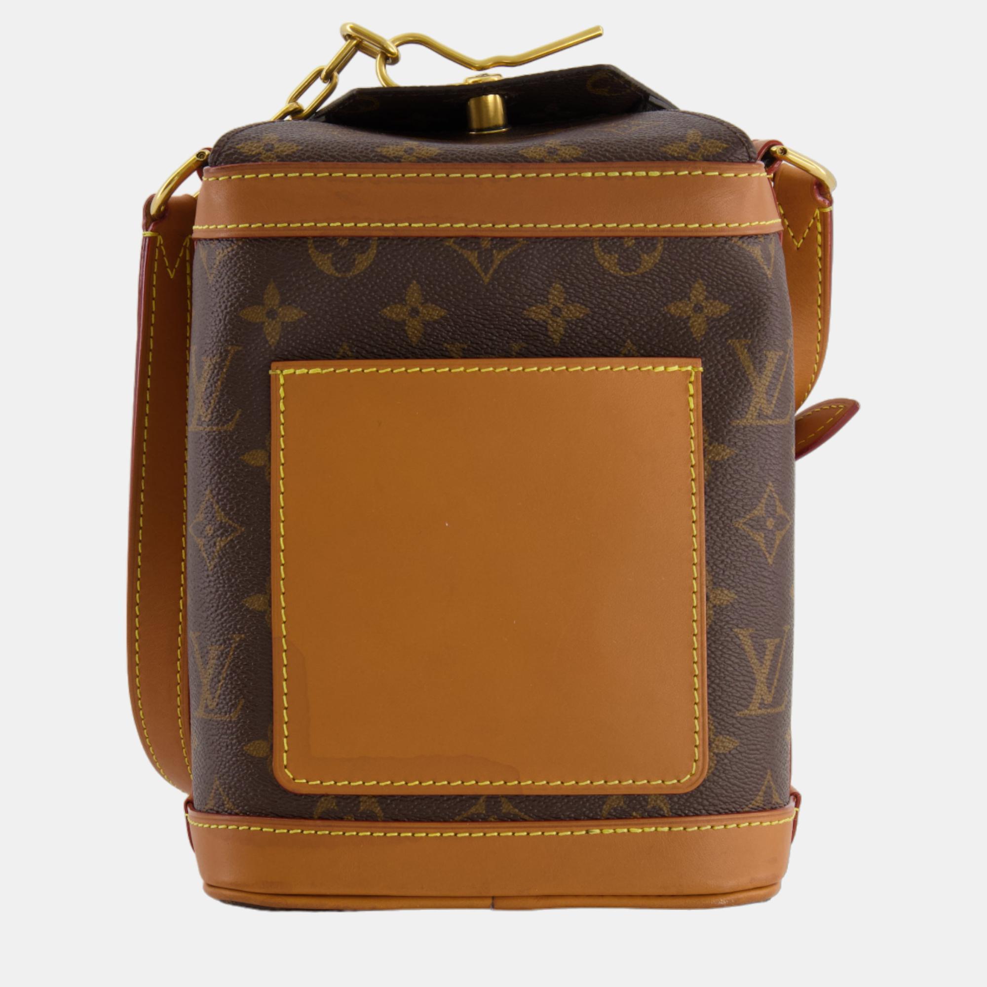 Louis Vuitton Brown Monogram Canvas Milk Box Bag With Gold Hardware