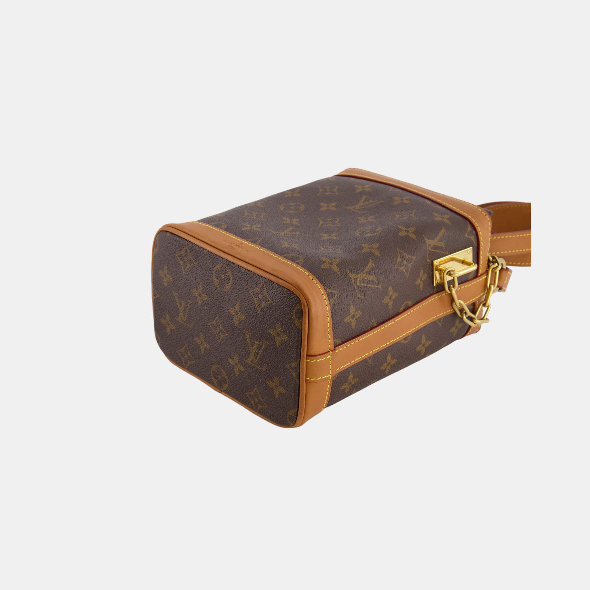 Louis Vuitton Brown Monogram Canvas Milk Box Bag With Gold Hardware