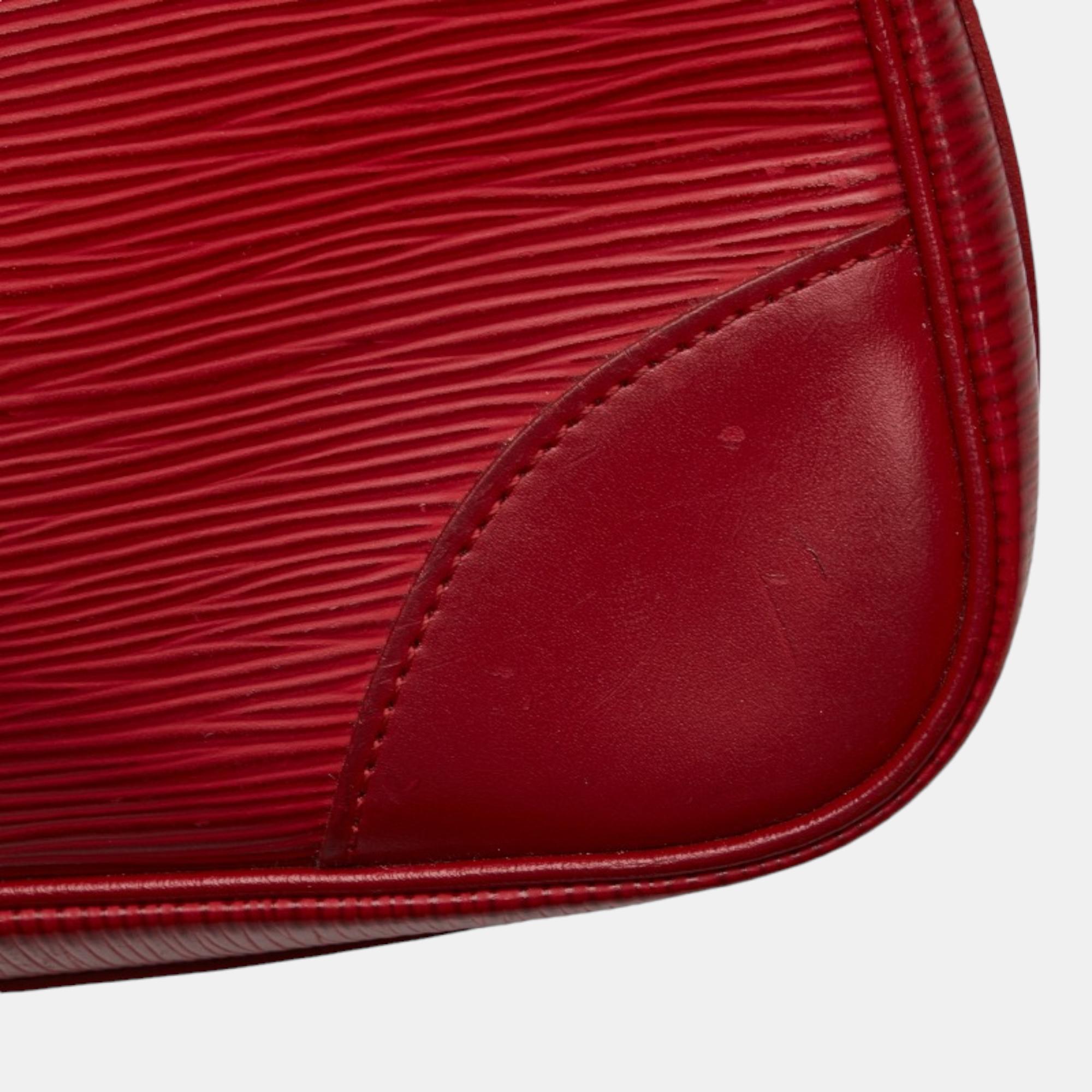 Louis Vuitton Red Epi Pochette Segur Shoulder Bag