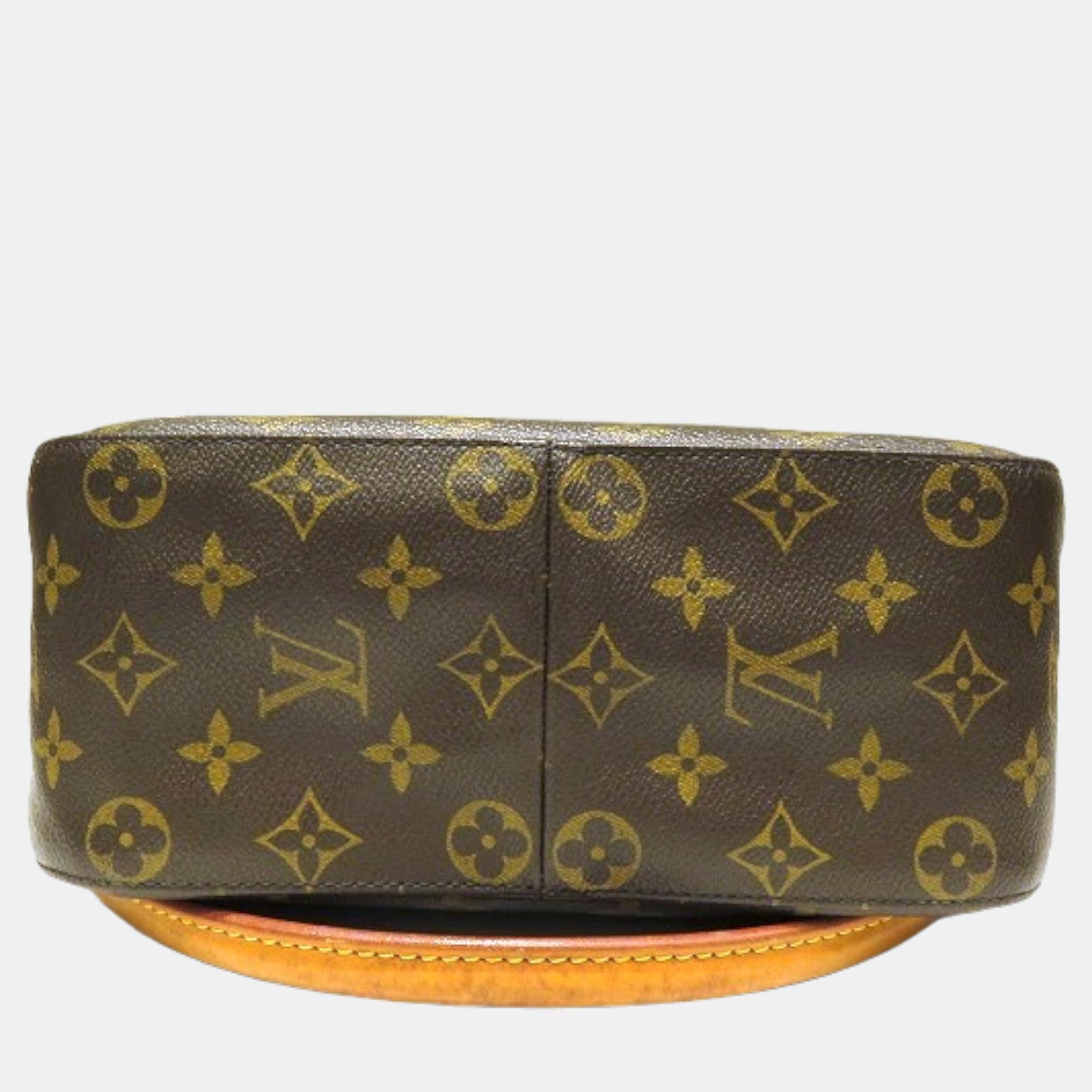 Louis Vuitton Brown Canvas Monogram Looping MM  Handbag