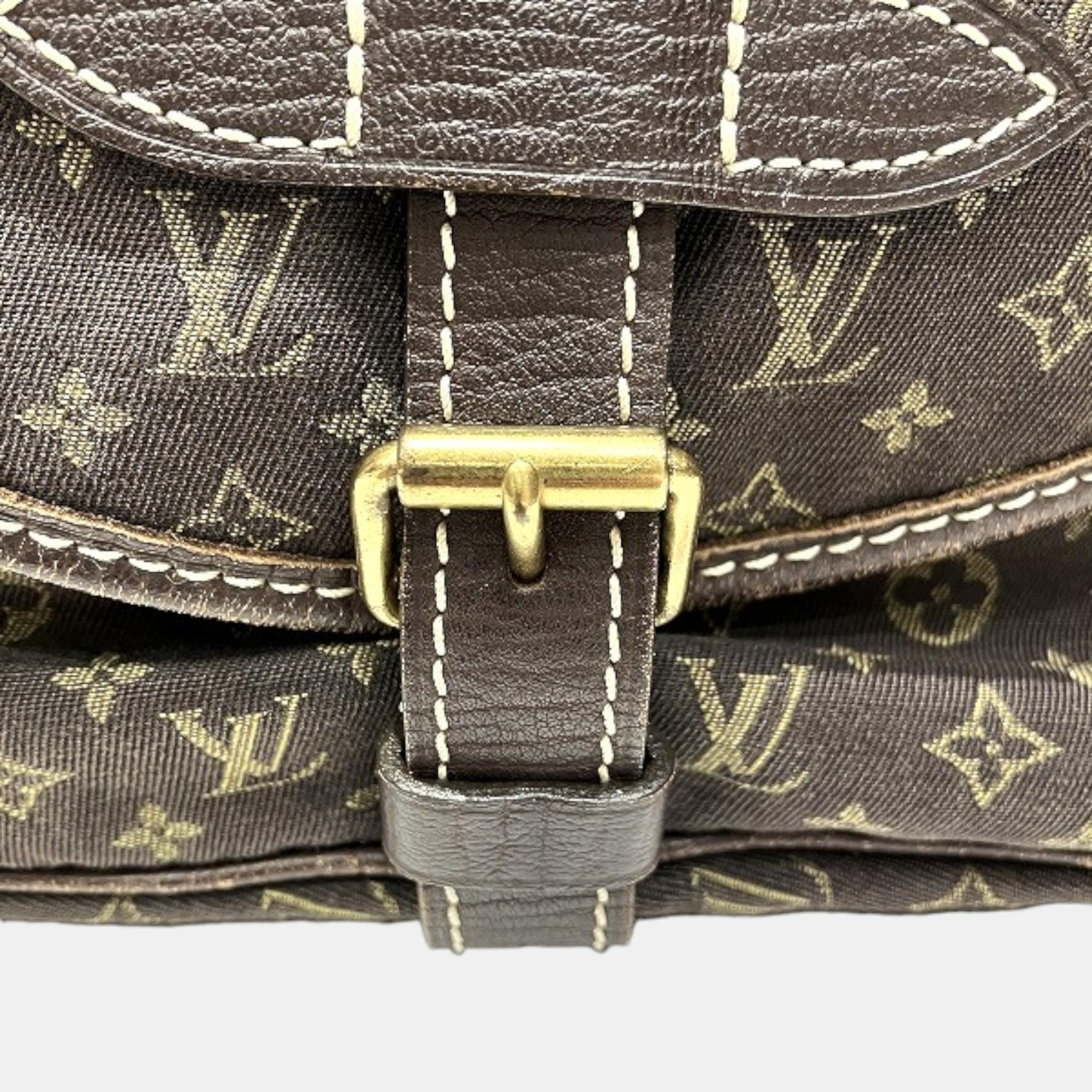 Louis Vuitton Brown Monogram Mini Lin Canvas Saumur 30 Crossbody Bag
