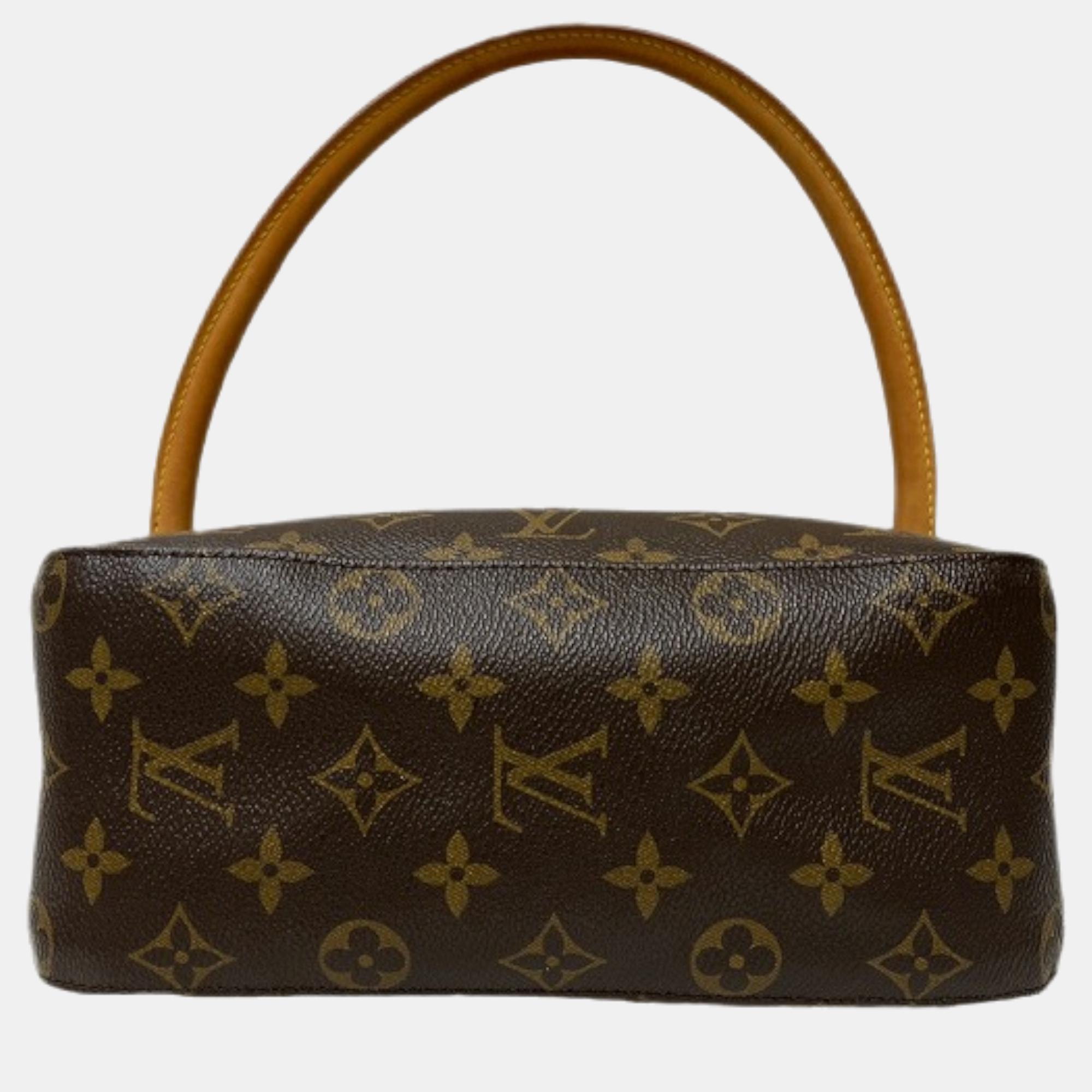 Louis Vuitton Brown Canvas Monogram Looping MM Handbag