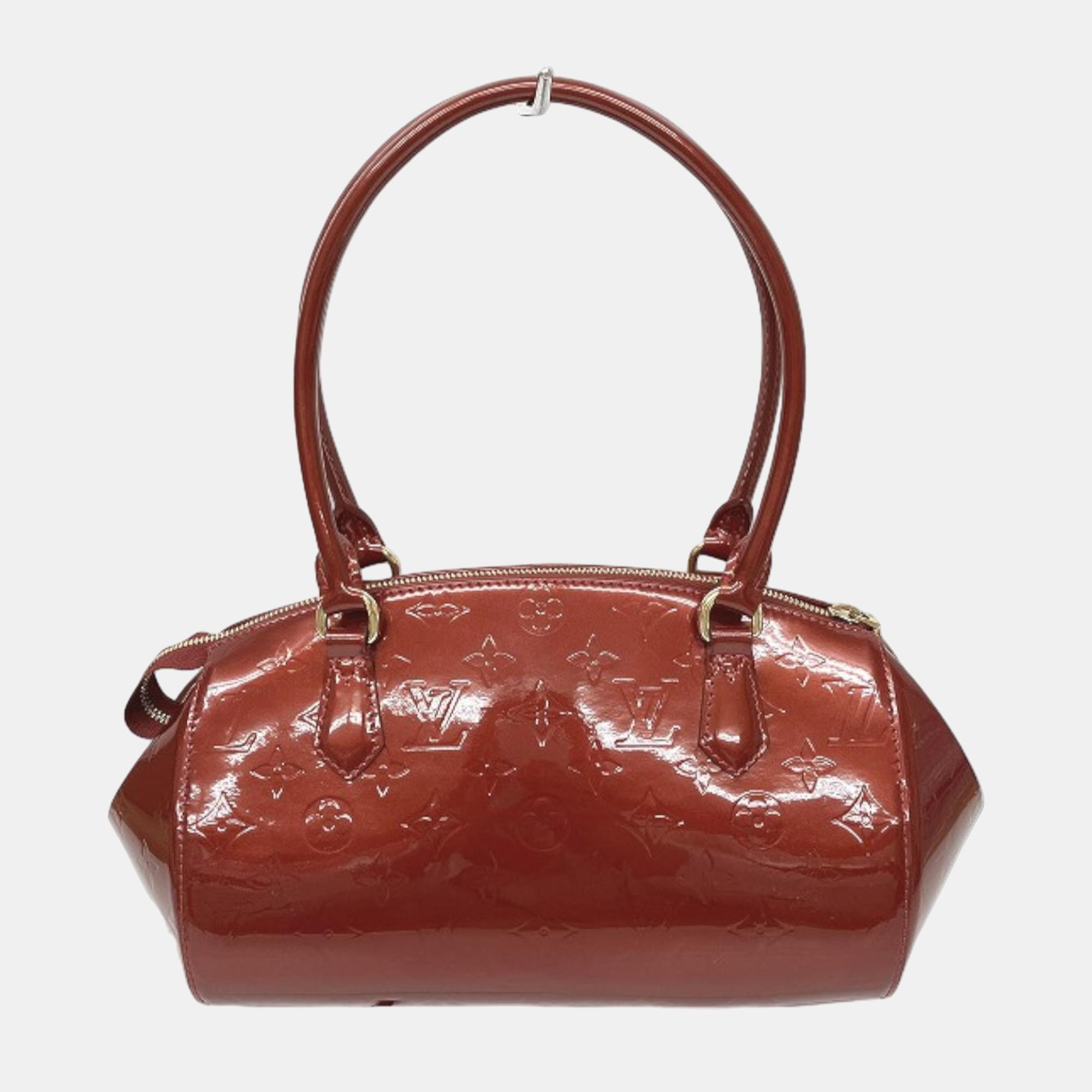 Louis Vuitton Red Monogram Vernis Sherwood PM Handbag