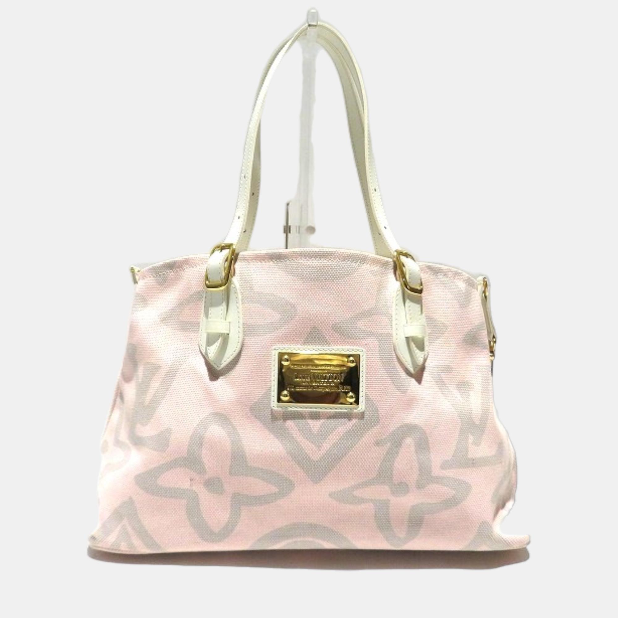 Louis Vuitton Pink Canvas Monogram Tahitienne Cabas PM Tote Bag