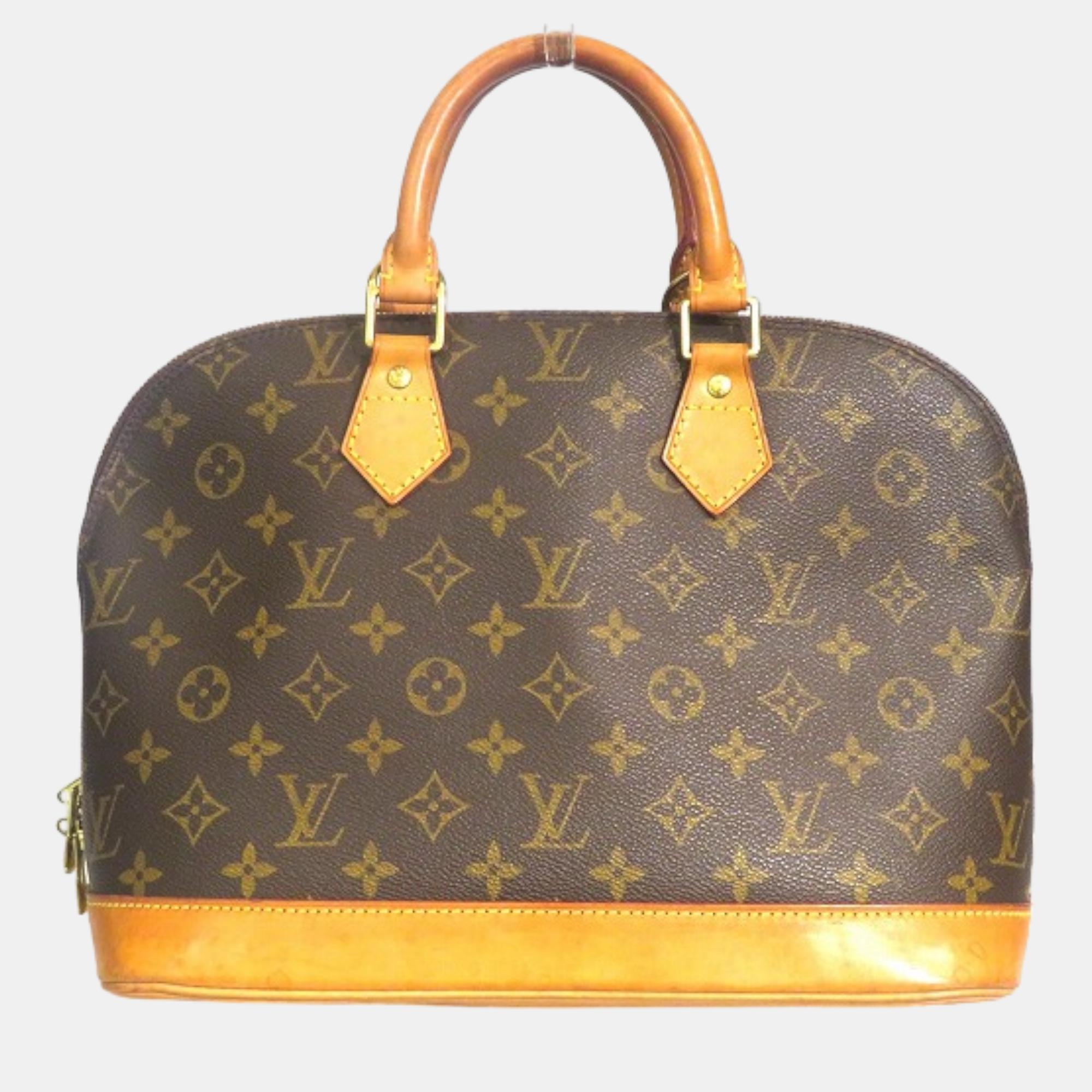 Louis Vuitton Brown Canvas Monogram Alma PM Handbag