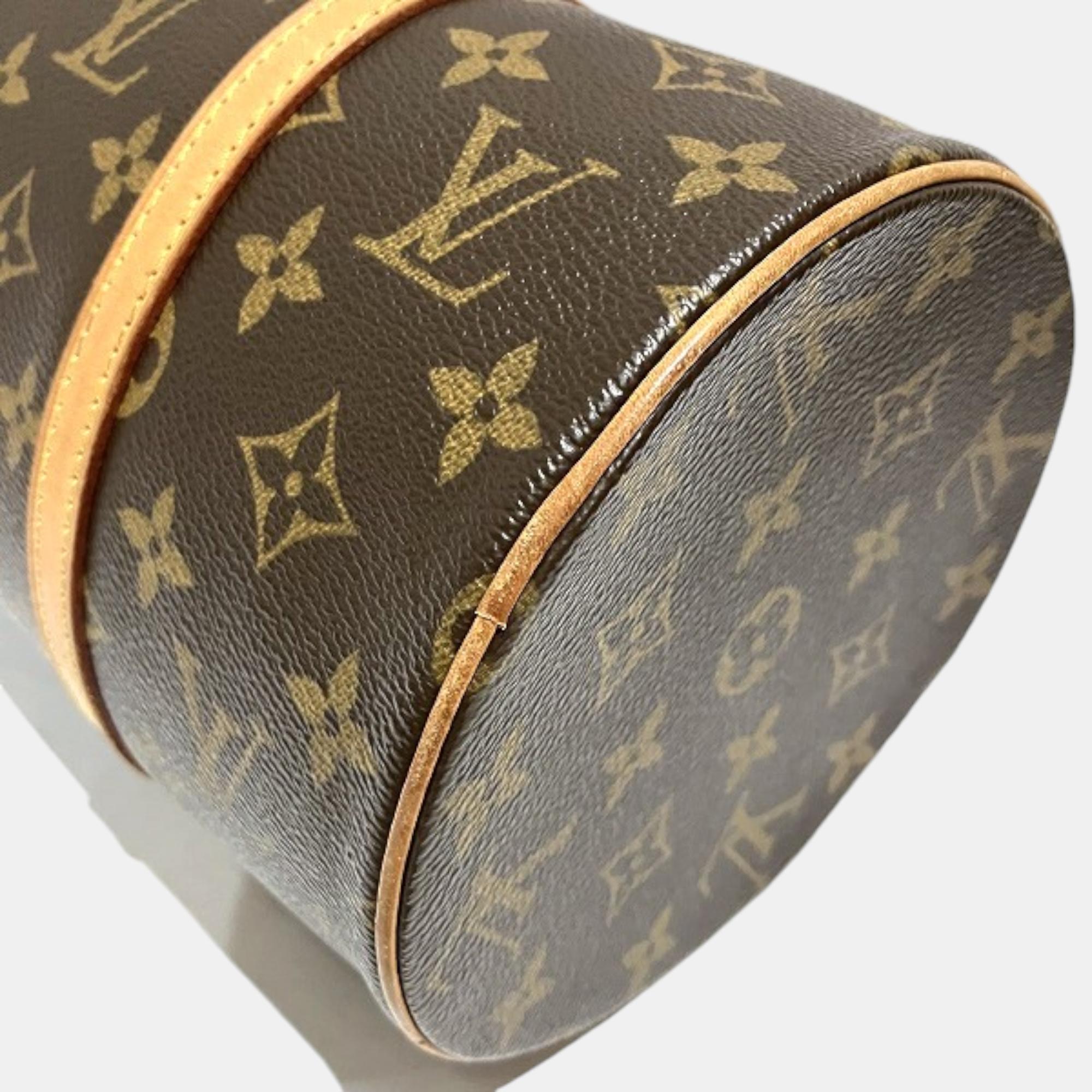 Louis Vuitton Brown Canvas Monogram Papillon 30 With Pouch Handbag