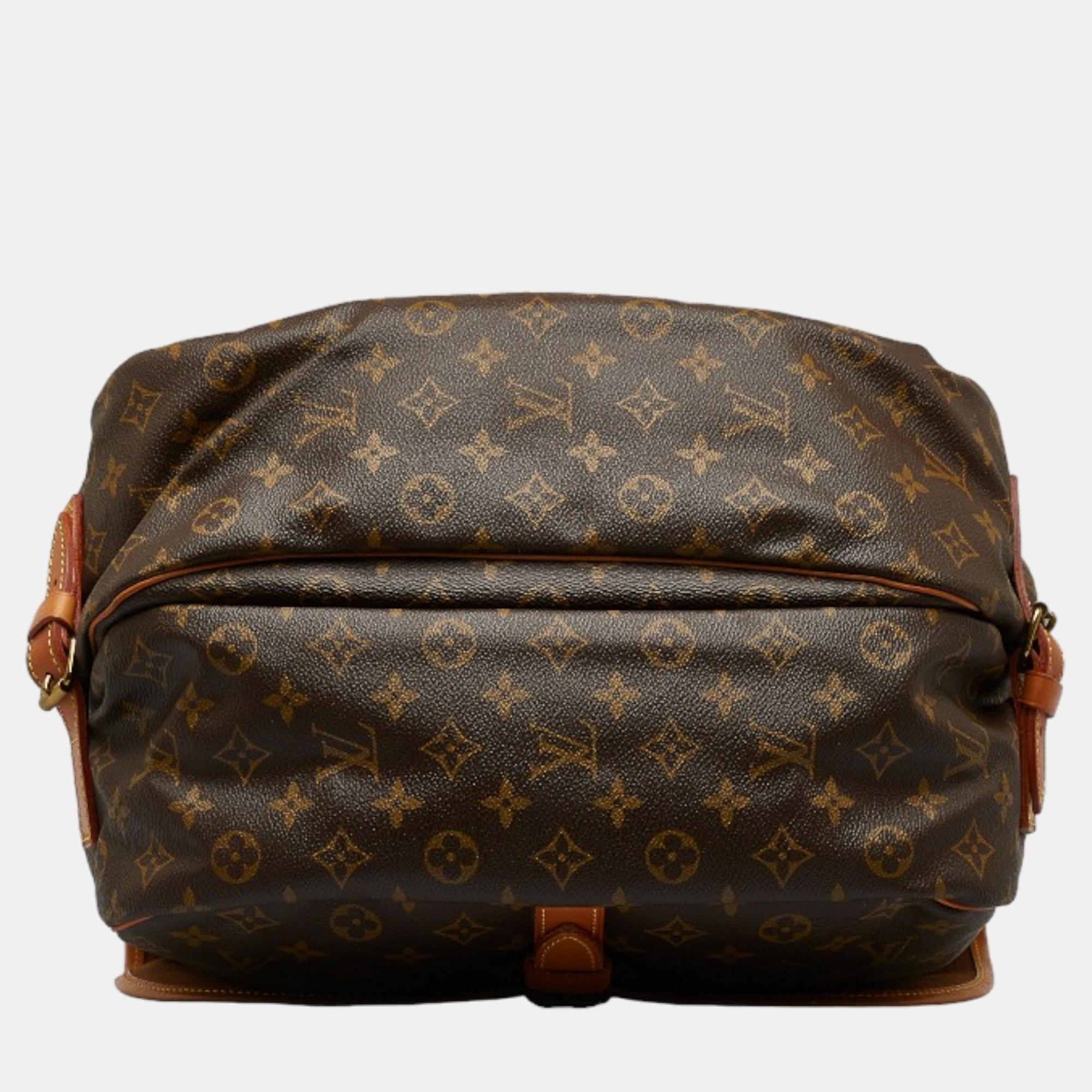 Louis Vuitton Brown Canvas Monogram Saumur 35  Shoulder Bag