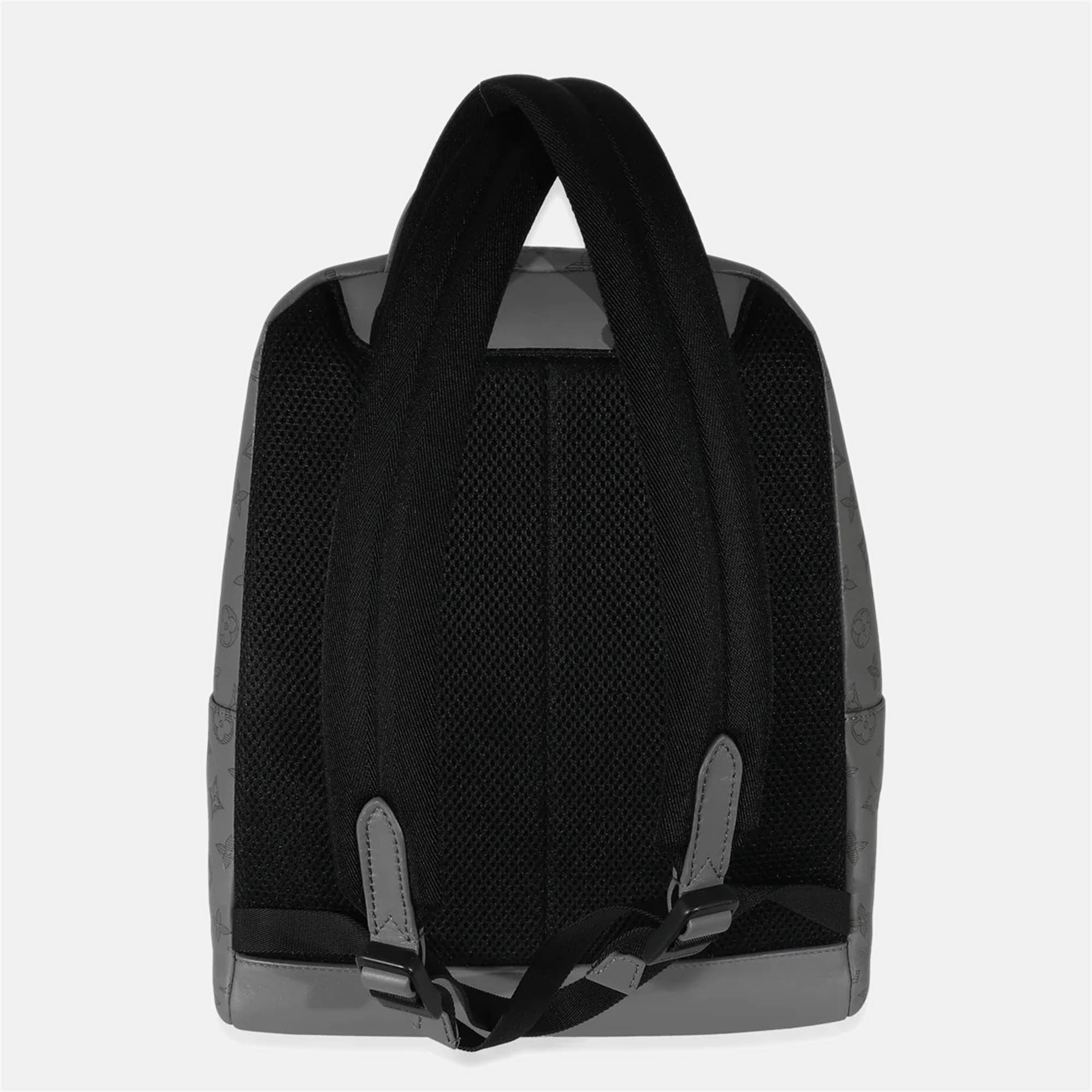 Louis Vuitton Grey Leather Monogram Shadow Racer Backpack