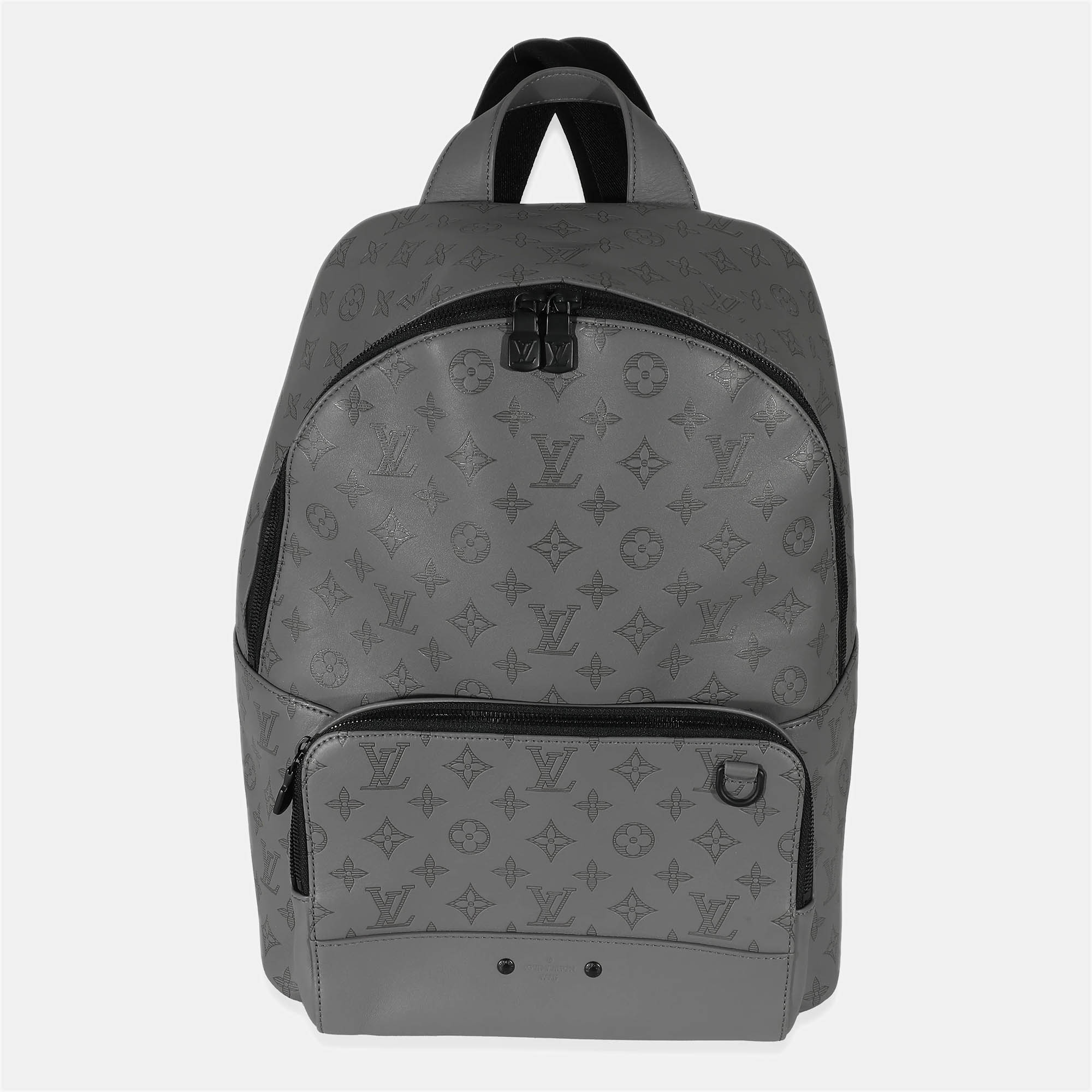 Louis Vuitton Grey Leather Monogram Shadow Racer Backpack
