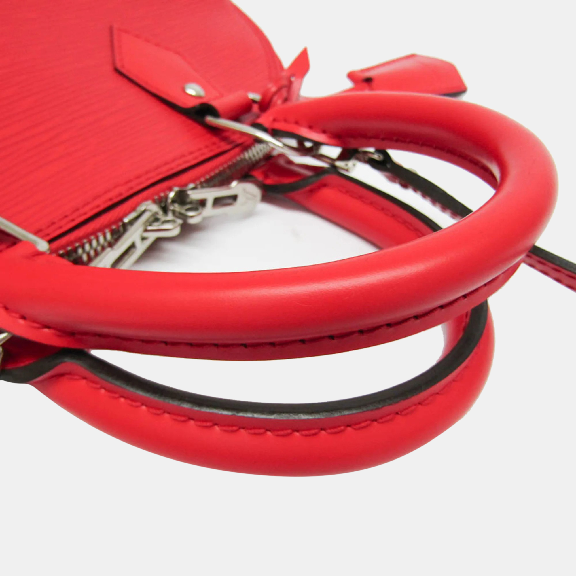 Louis Vuitton Red Epi Leather Alma BB Satchel Bag