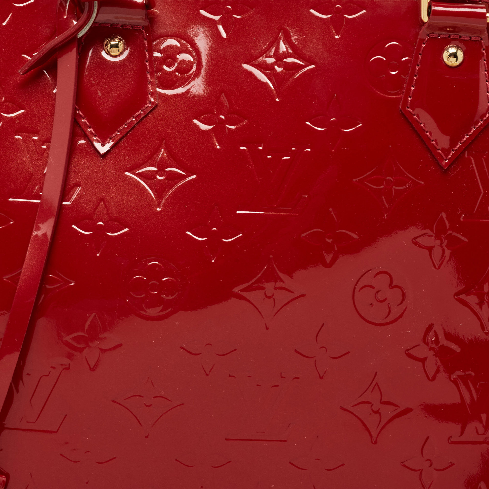 Louis Vuitton Red Monogram Vernis Alma GM
