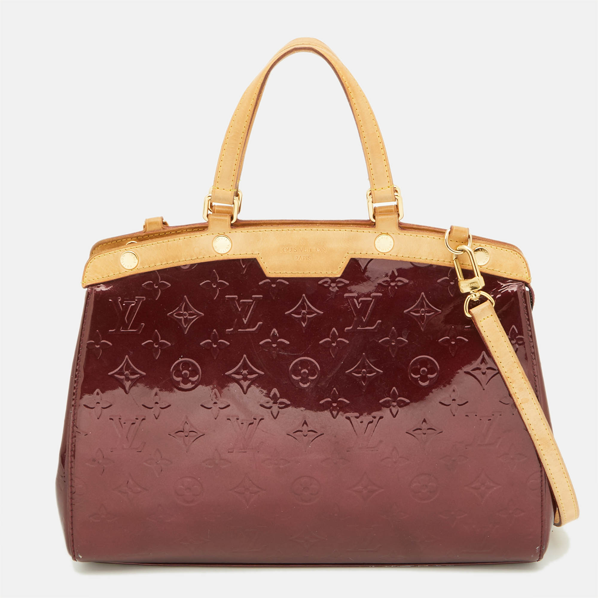 Louis Vuitton Amarante Monogram Vernis Brea MM Bag