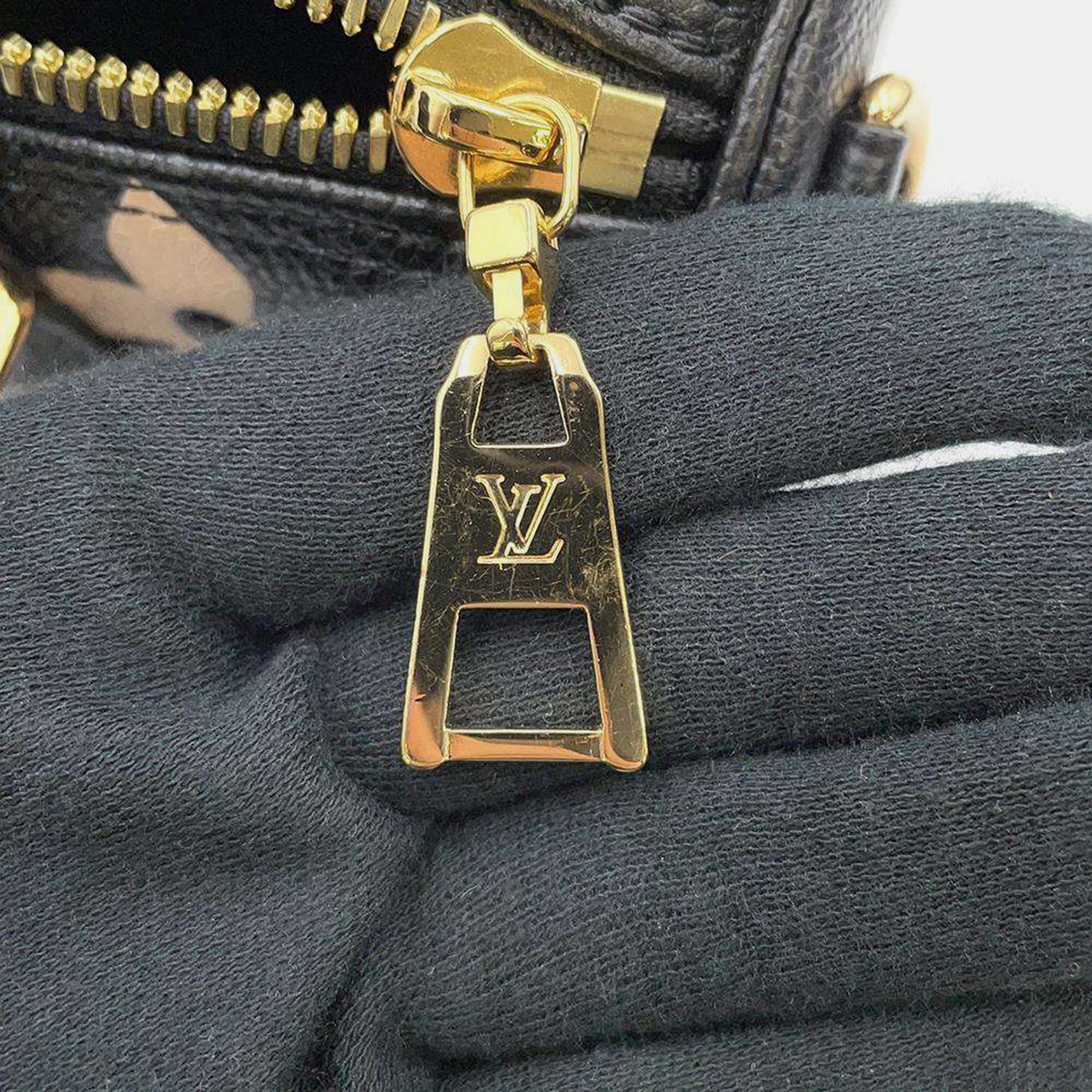 Louis Vuitton Black/Beige Monogram Empreinte Leather Papillon BB