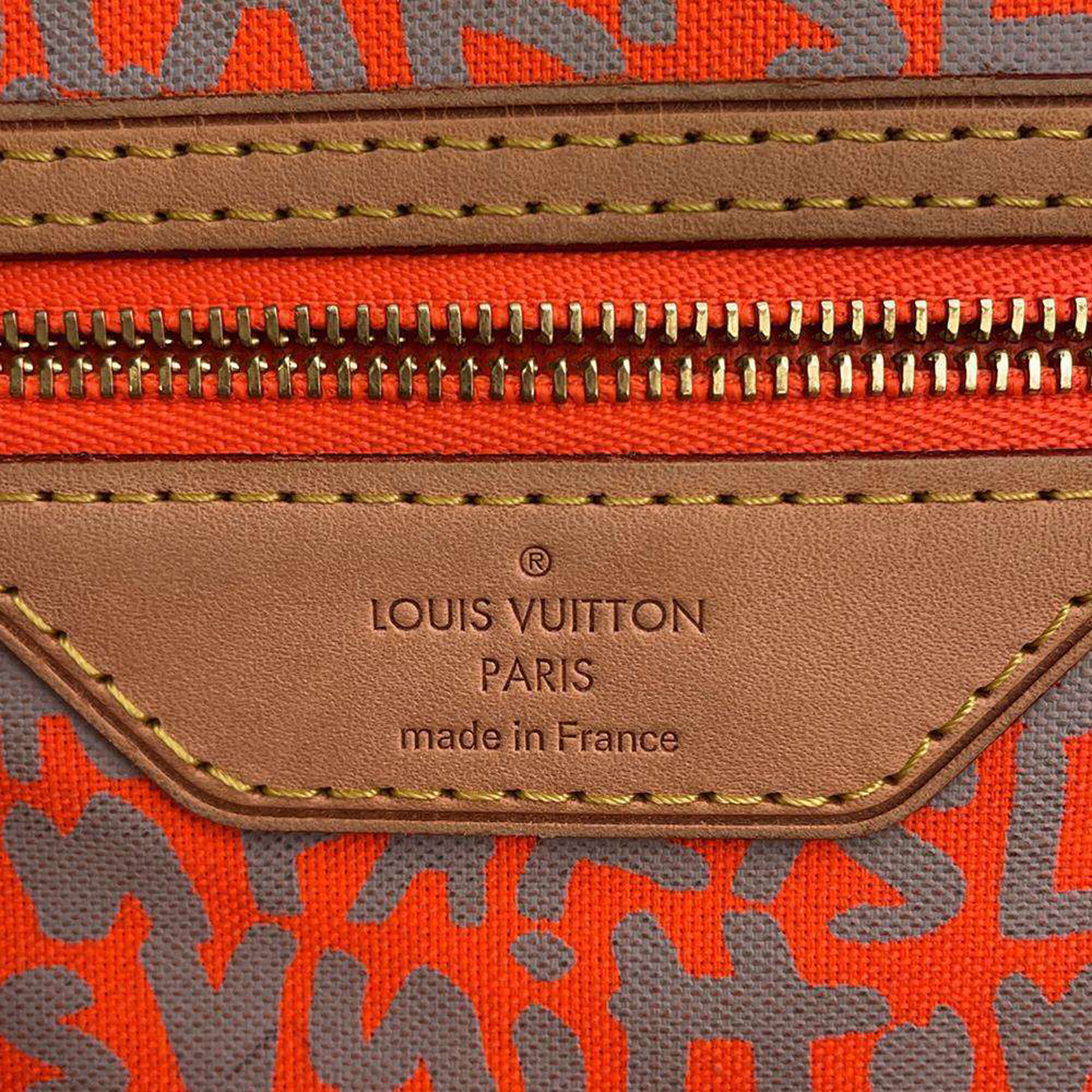 Louis Vuitton Orange Monogram Graffiti Neverfull Size GM
