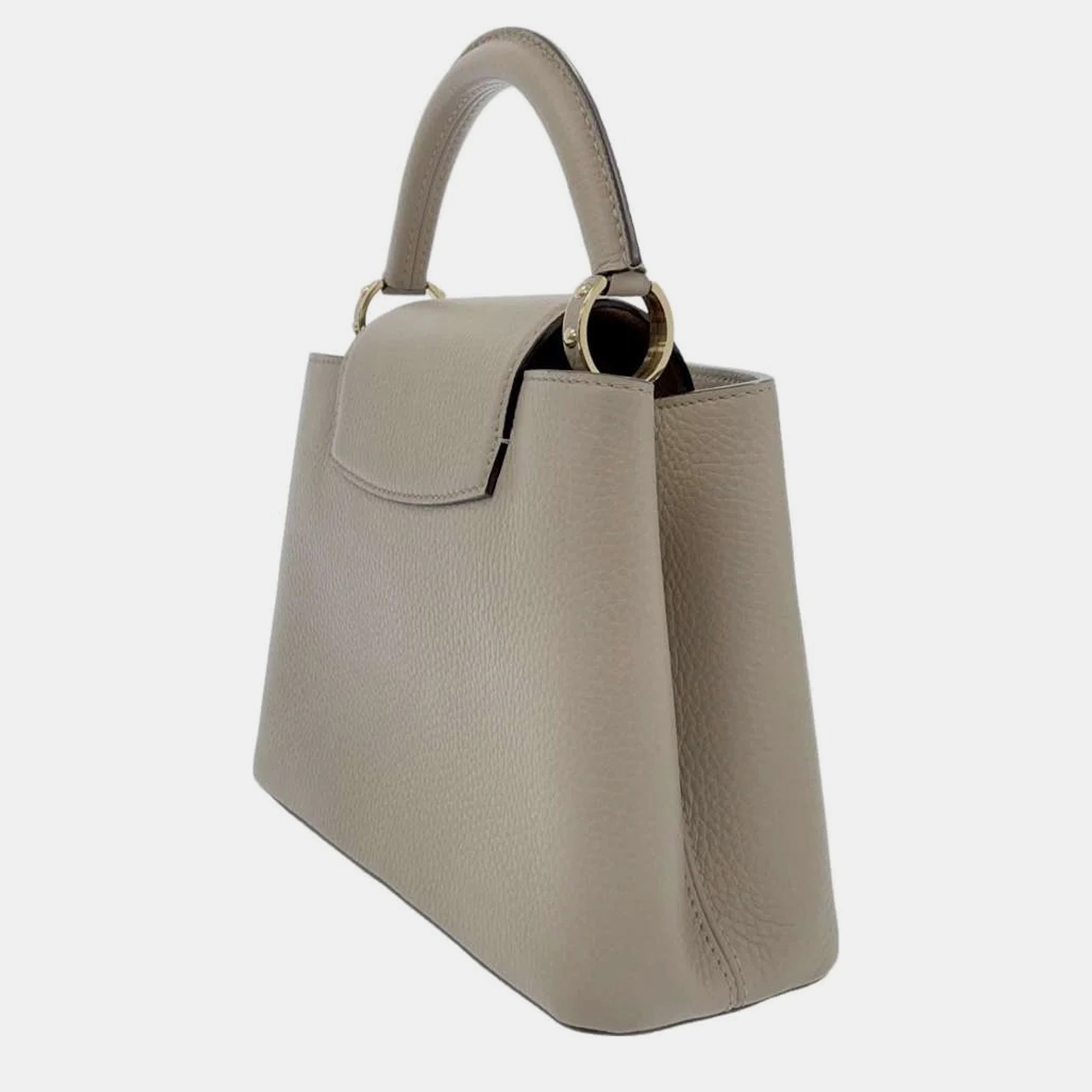 Louis Vuitton Brown Leather Capucines BB Top Handle Bag