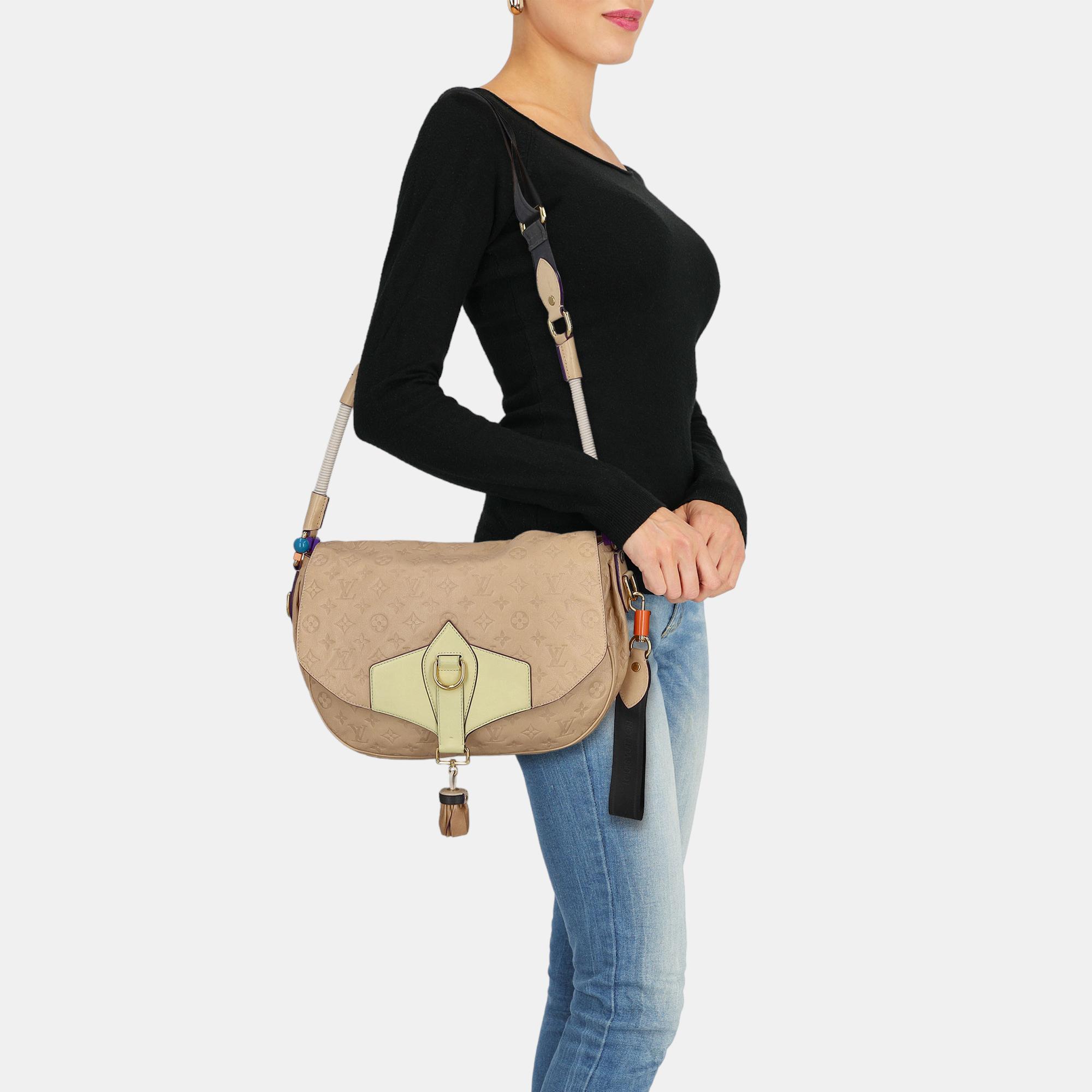 Louis Vuitton  Women's Leather Cross Body Bag - Beige - One Size