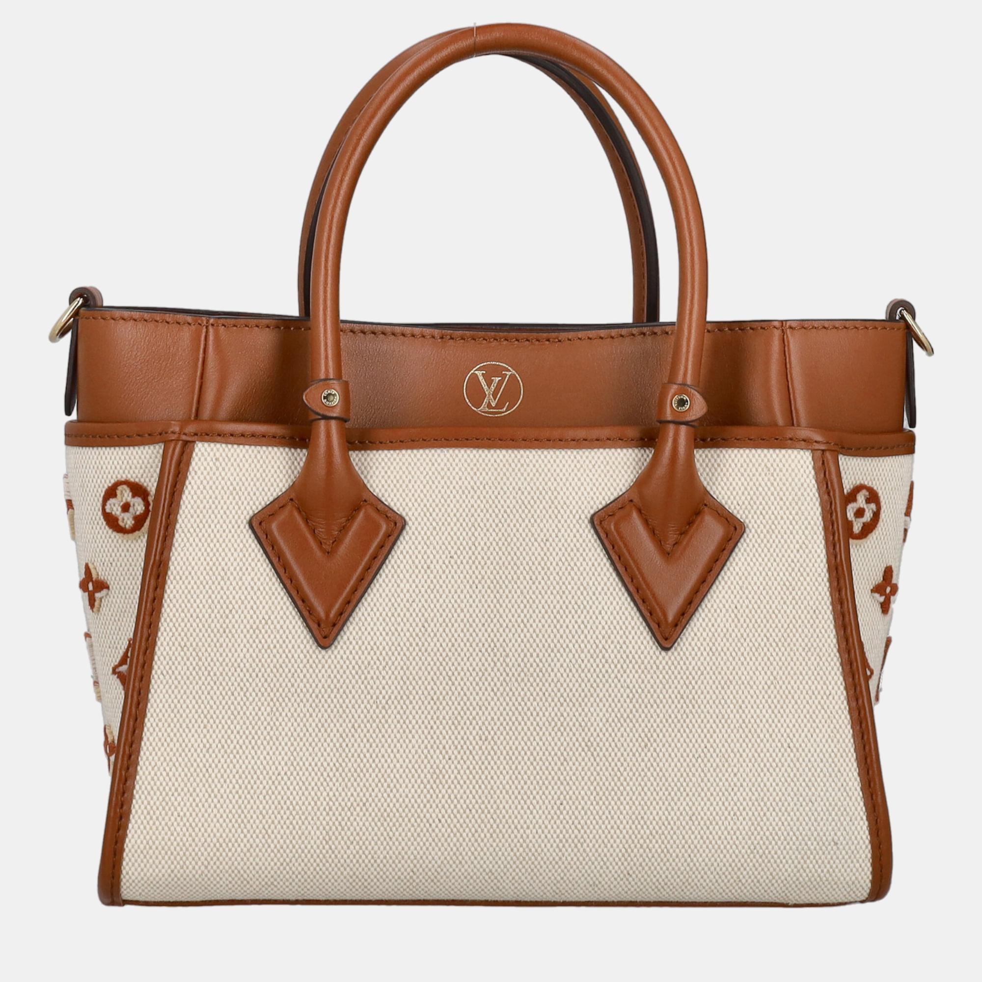 Louis Vuitton  Women's Fabric Handbag - Camel Color - One Size