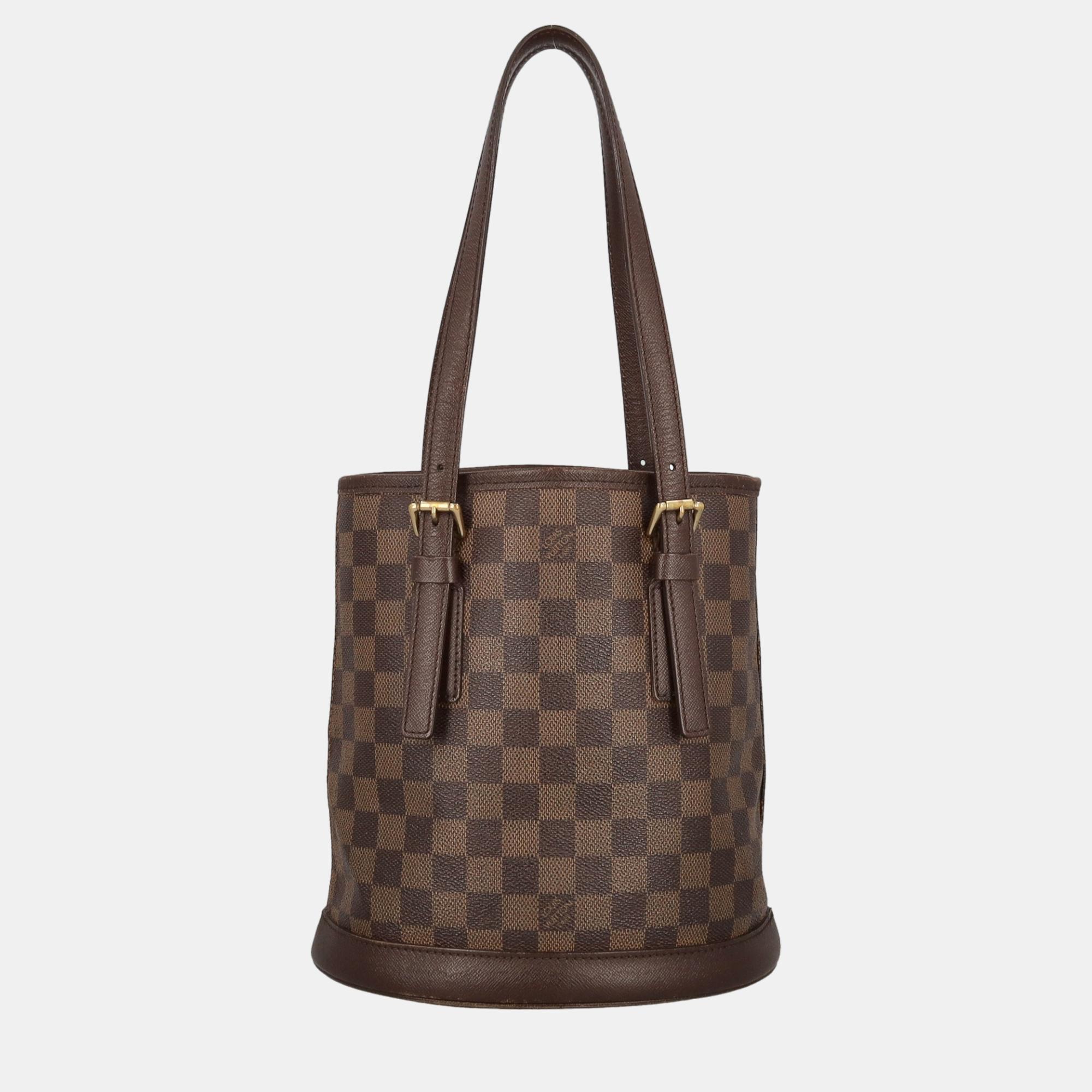 Louis Vuitton  Women's Synthetic Fibers Shoulder Bag - Brown - One Size