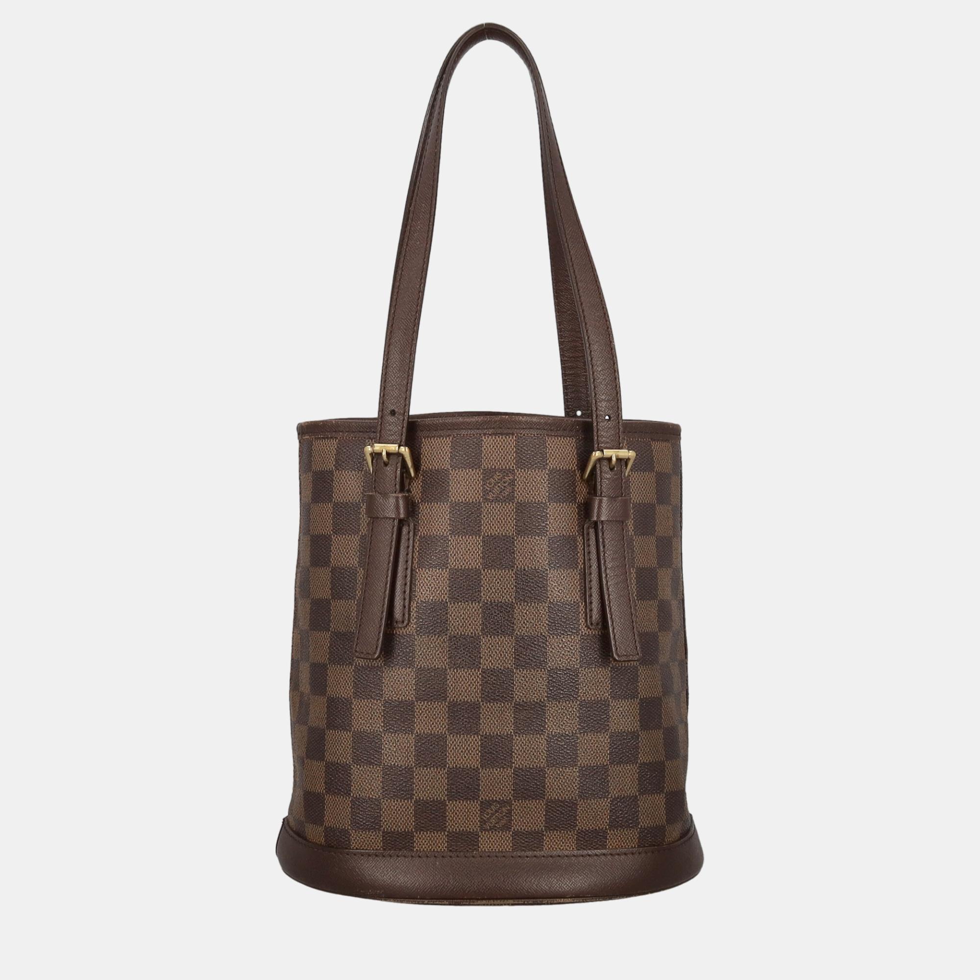 Louis Vuitton  Women's Synthetic Fibers Shoulder Bag - Brown - One Size