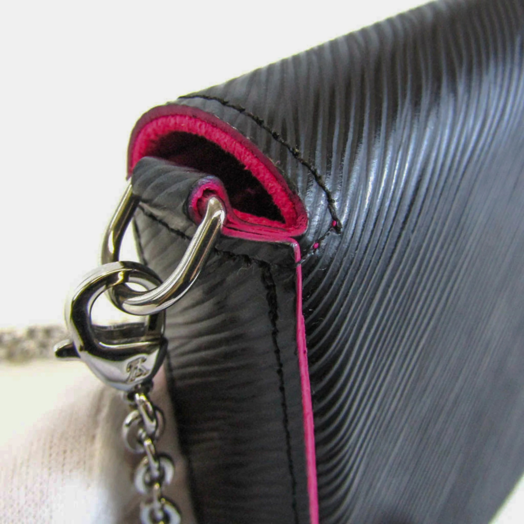 Louis Vuitton Black Epi Leather Pochette Felicie Clutch Bag