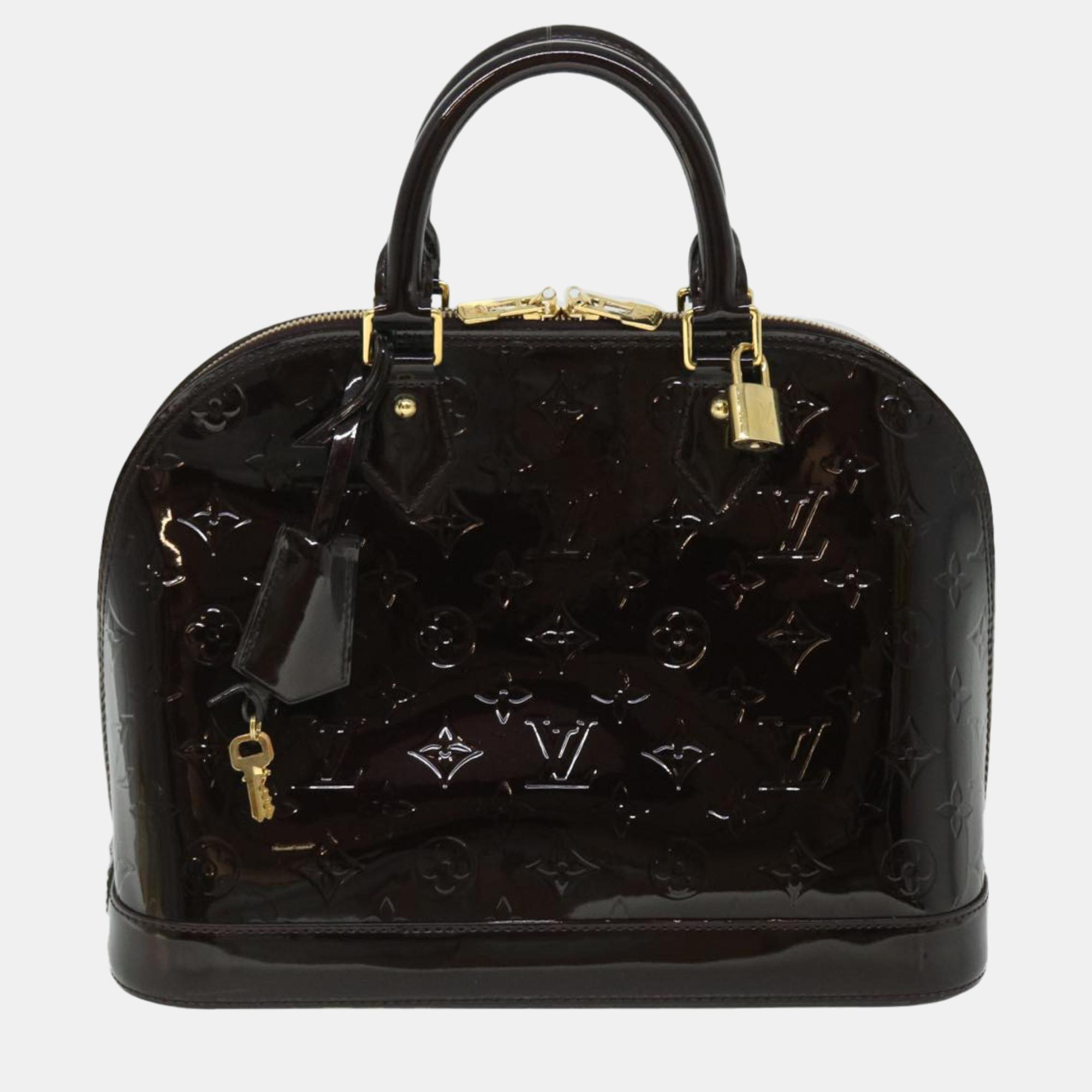 Louis Vuitton Brown Vernis Alma Bag