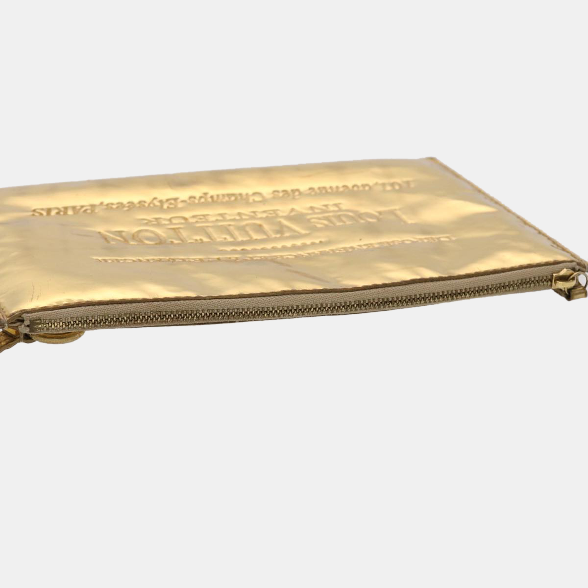 Louis Vuitton Gold Patent Leather Pochette Accessoires Clutch