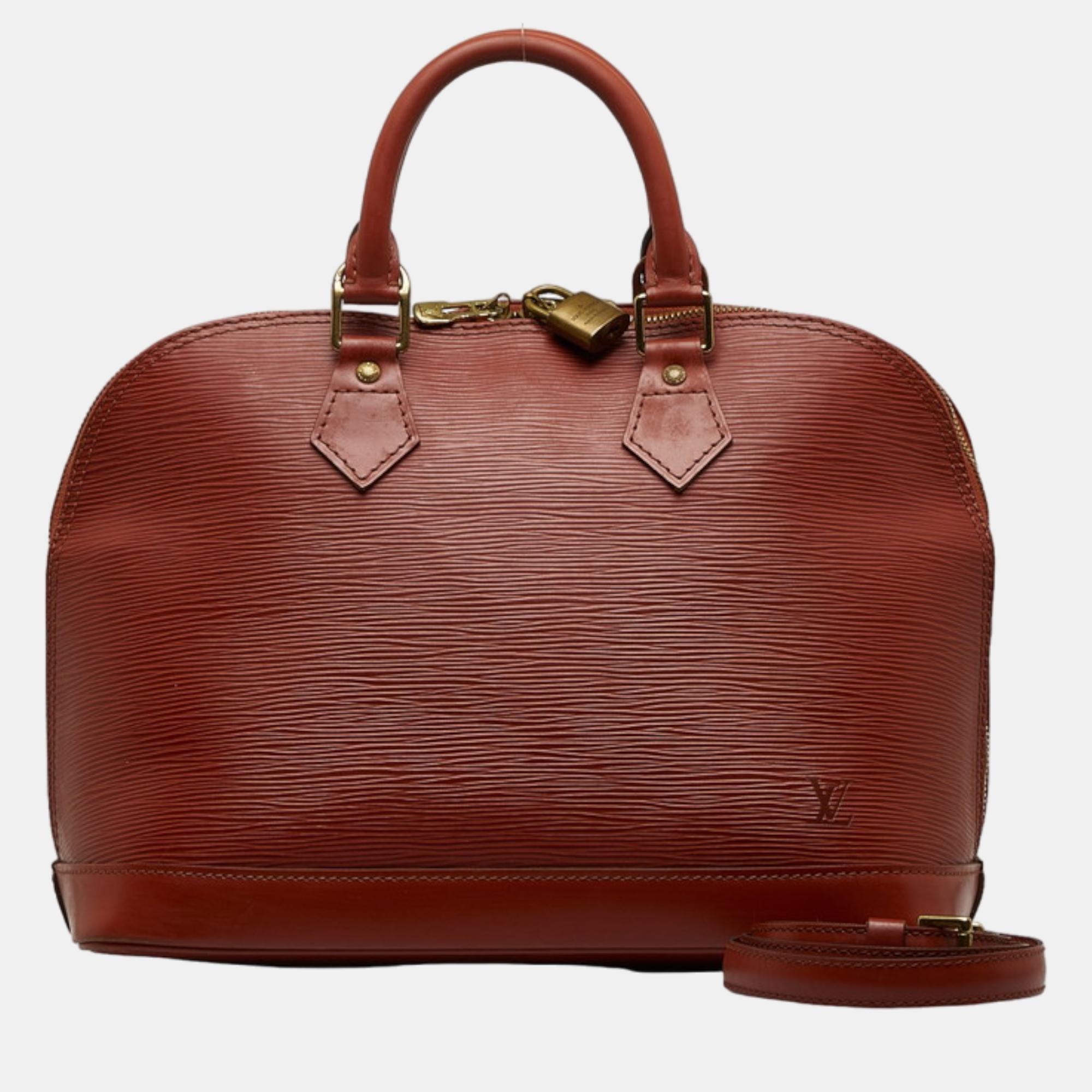 Louis Vuitton Brown Epi Alma PM Bag