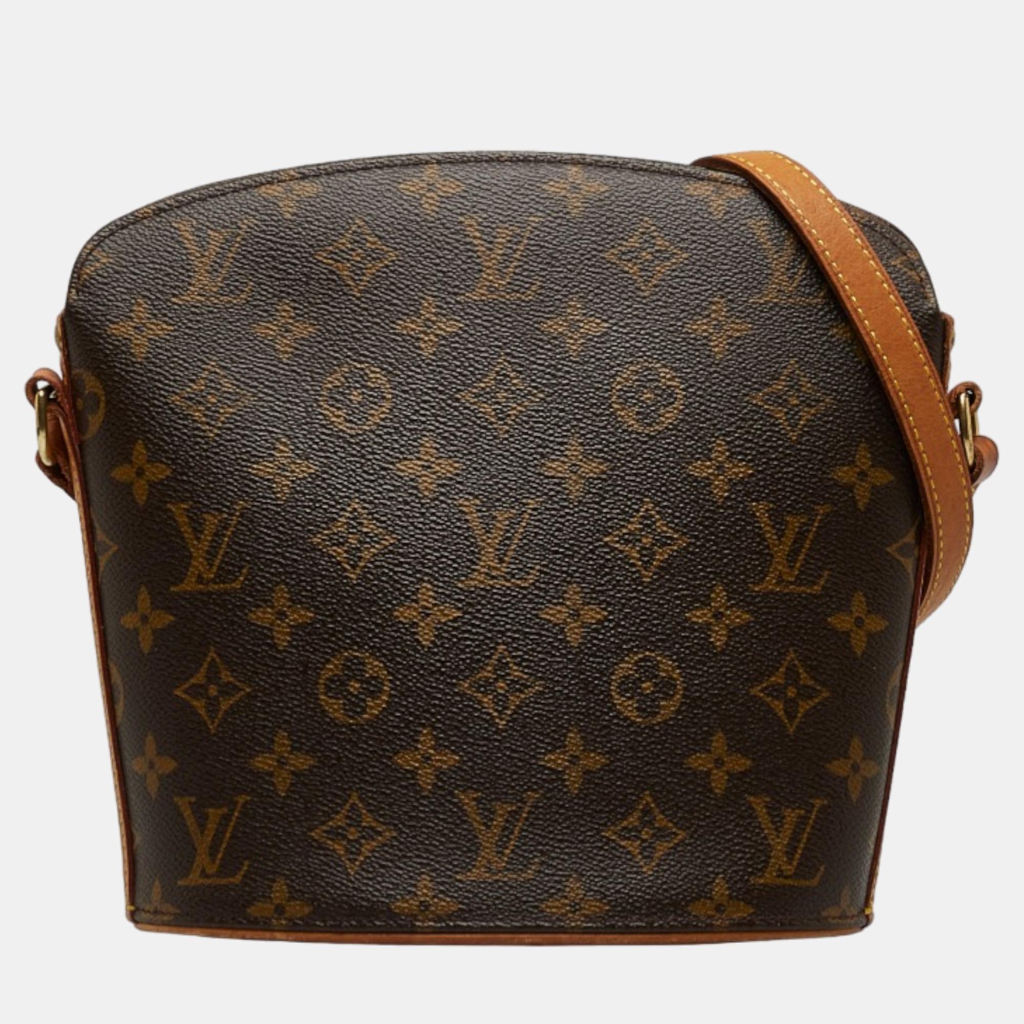 Louis Vuitton Brown Canvas Monogram Drouot Bag
