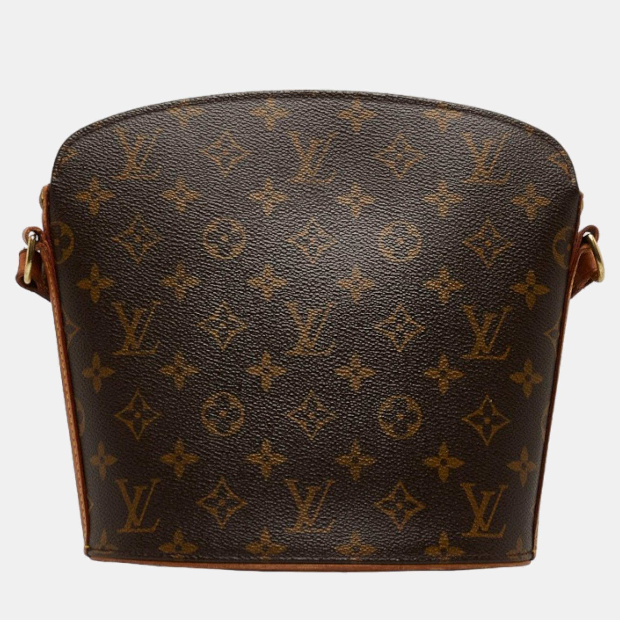 Louis Vuitton Brown Canvas Monogram Drouot Bag