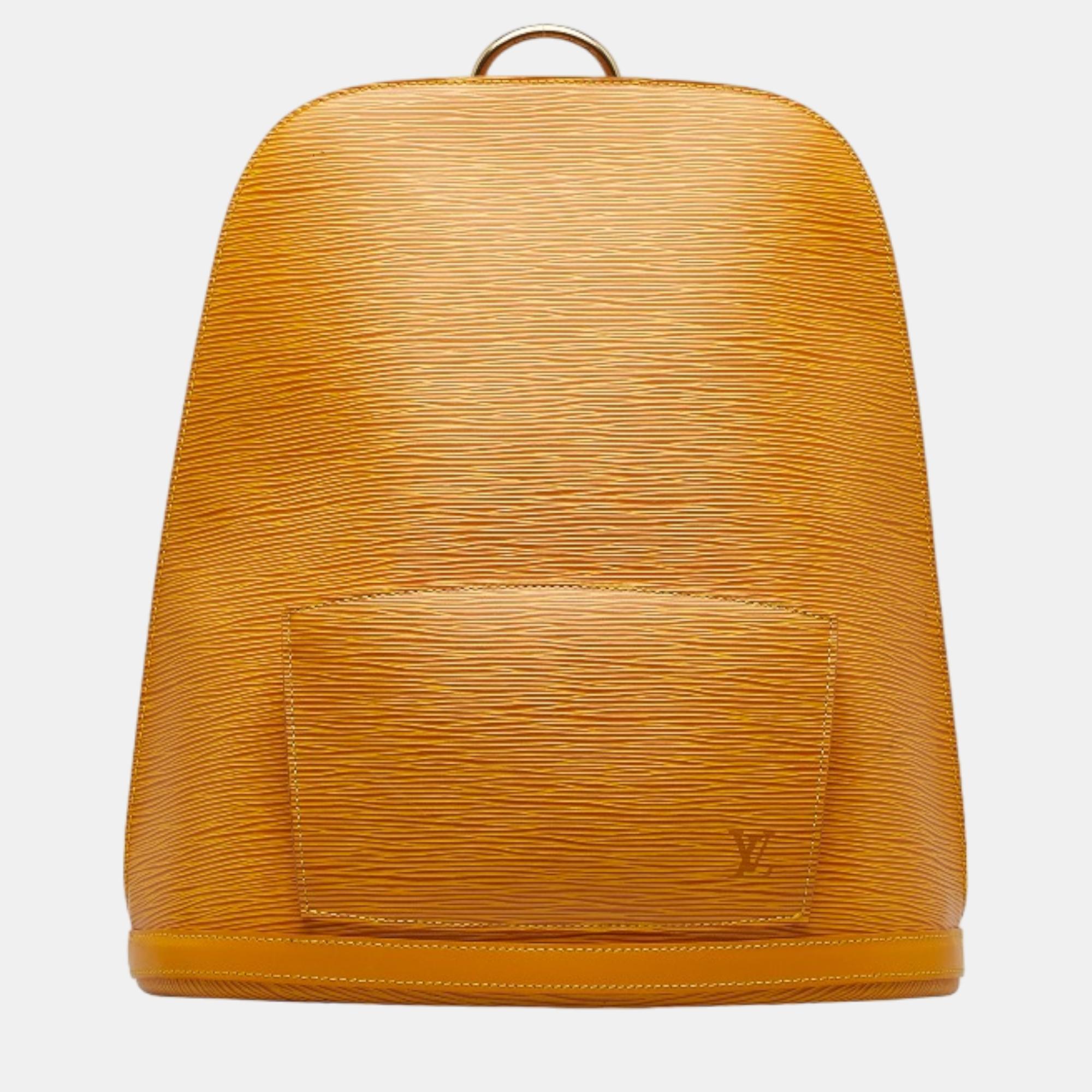 Louis Vuitton Yellow Epi Gobelins Backpack