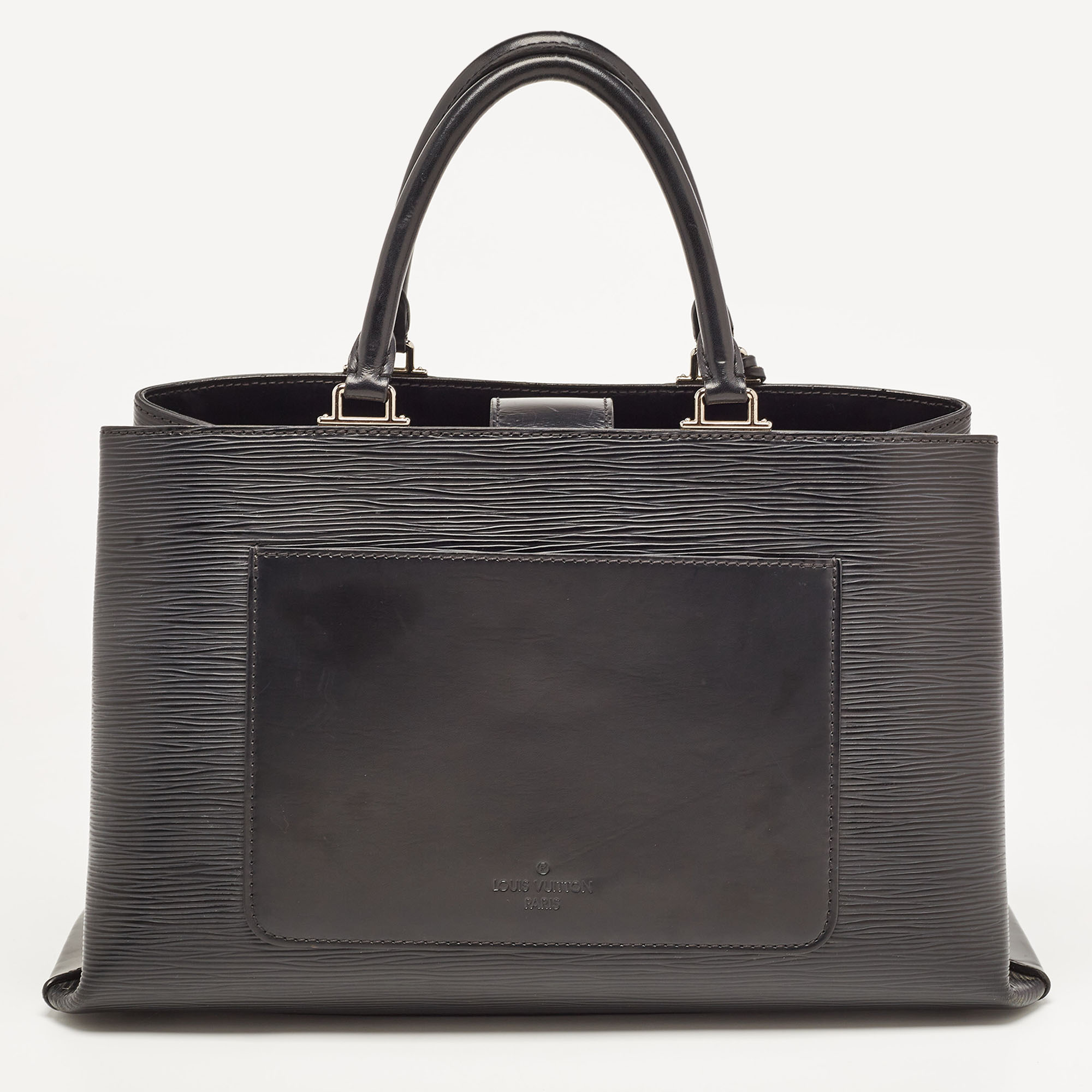 Louis Vuitton Black Epi Leather Kleber MM Bag