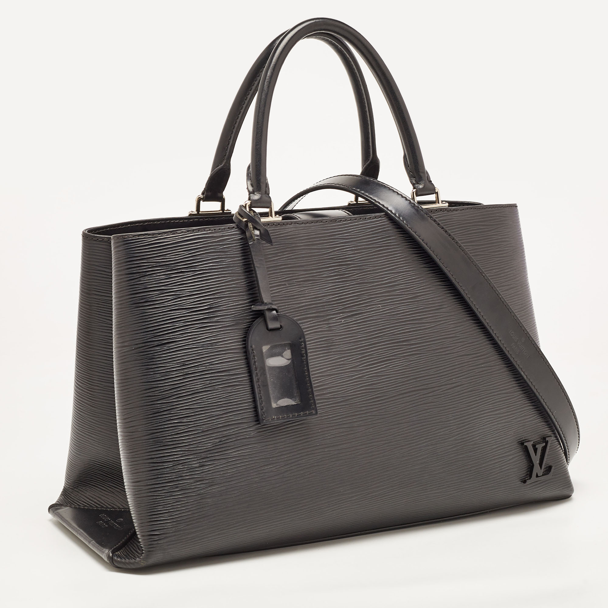 Louis Vuitton Black Epi Leather Kleber MM Bag