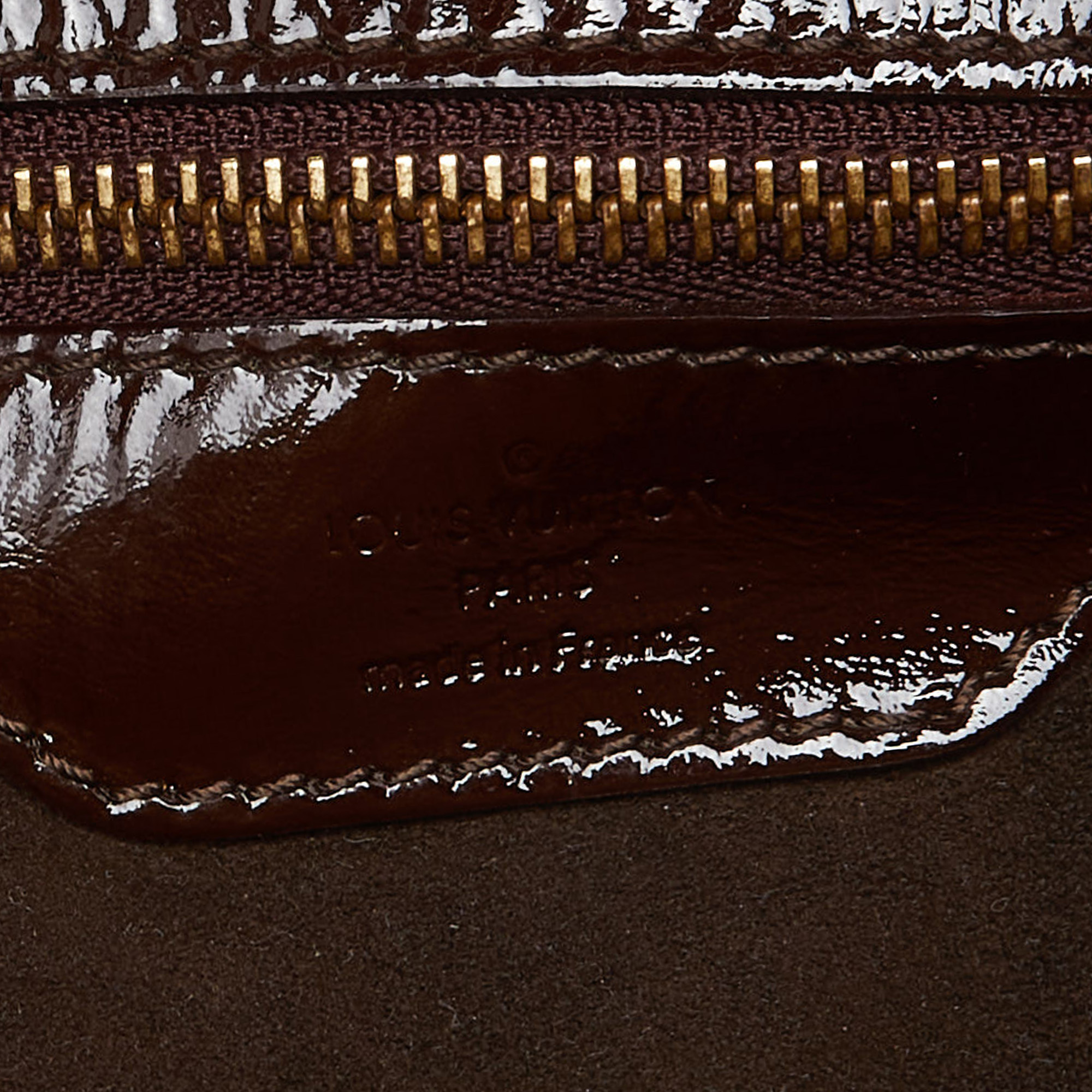 Louis Vuitton Marron Mahina Patent Leather Surya XL Bag