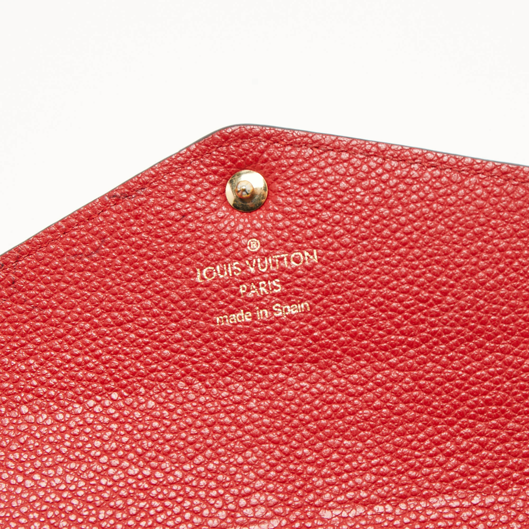 Louis Vuitton Red Monogram Empreinte Leather Sarah Wallet