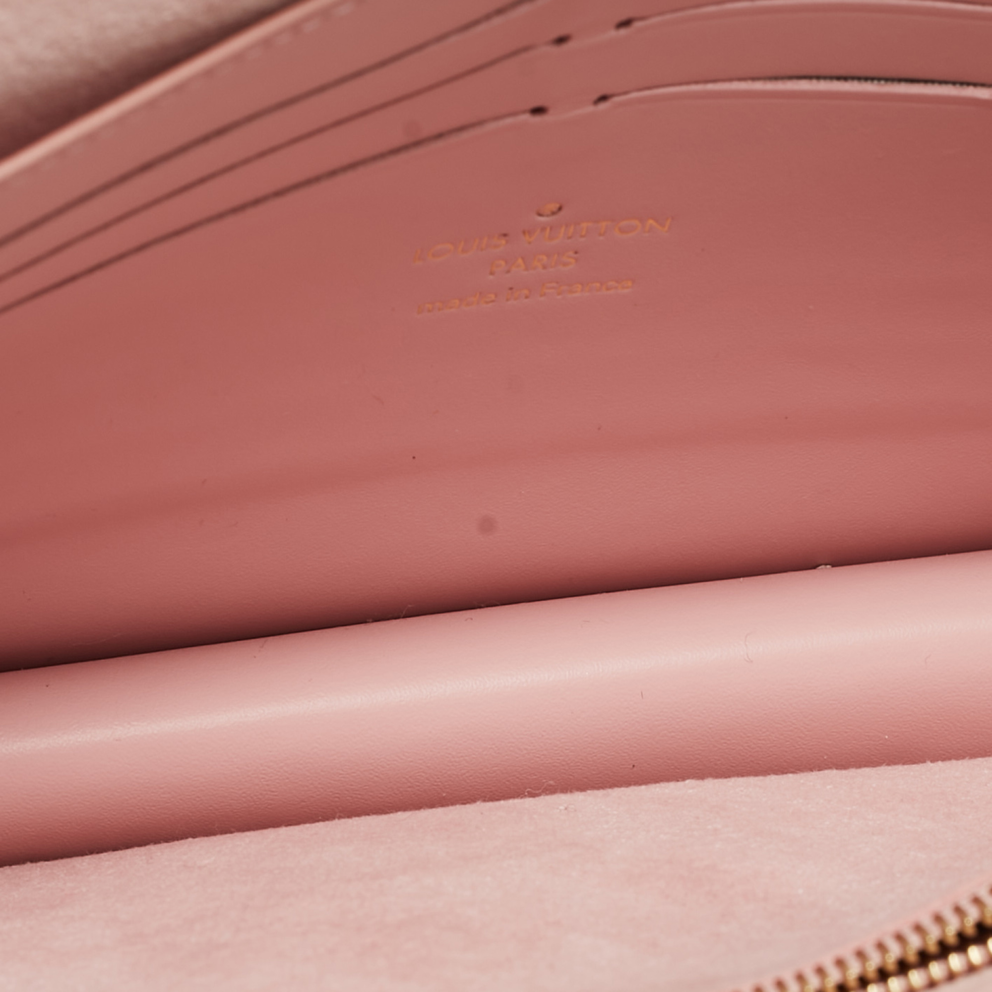 Louis Vuitton Rose Ballerine Damier Azur Canvas Croisette Chain Wallet