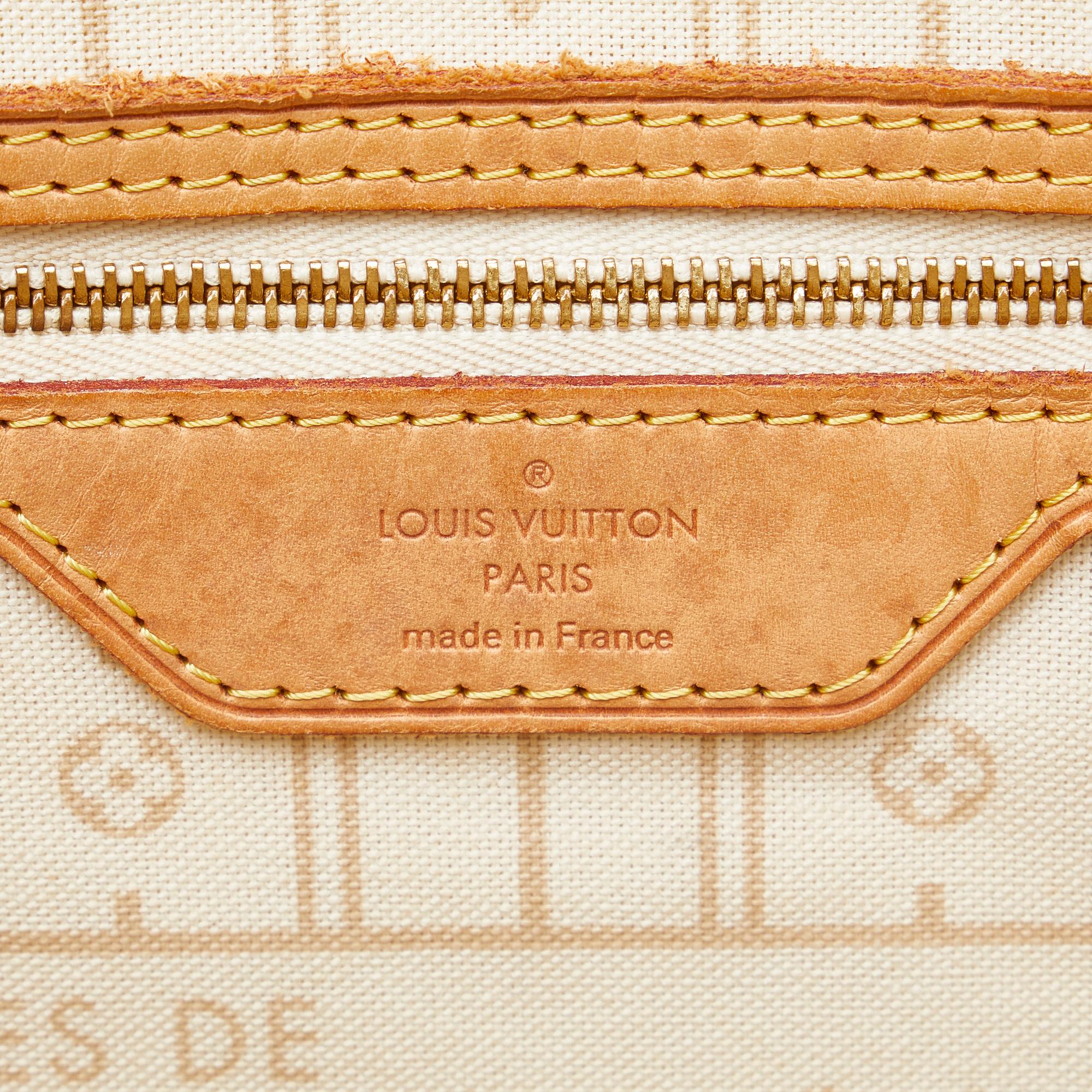 Louis Vuitton Blue/White Damier Azur Neverfull MM